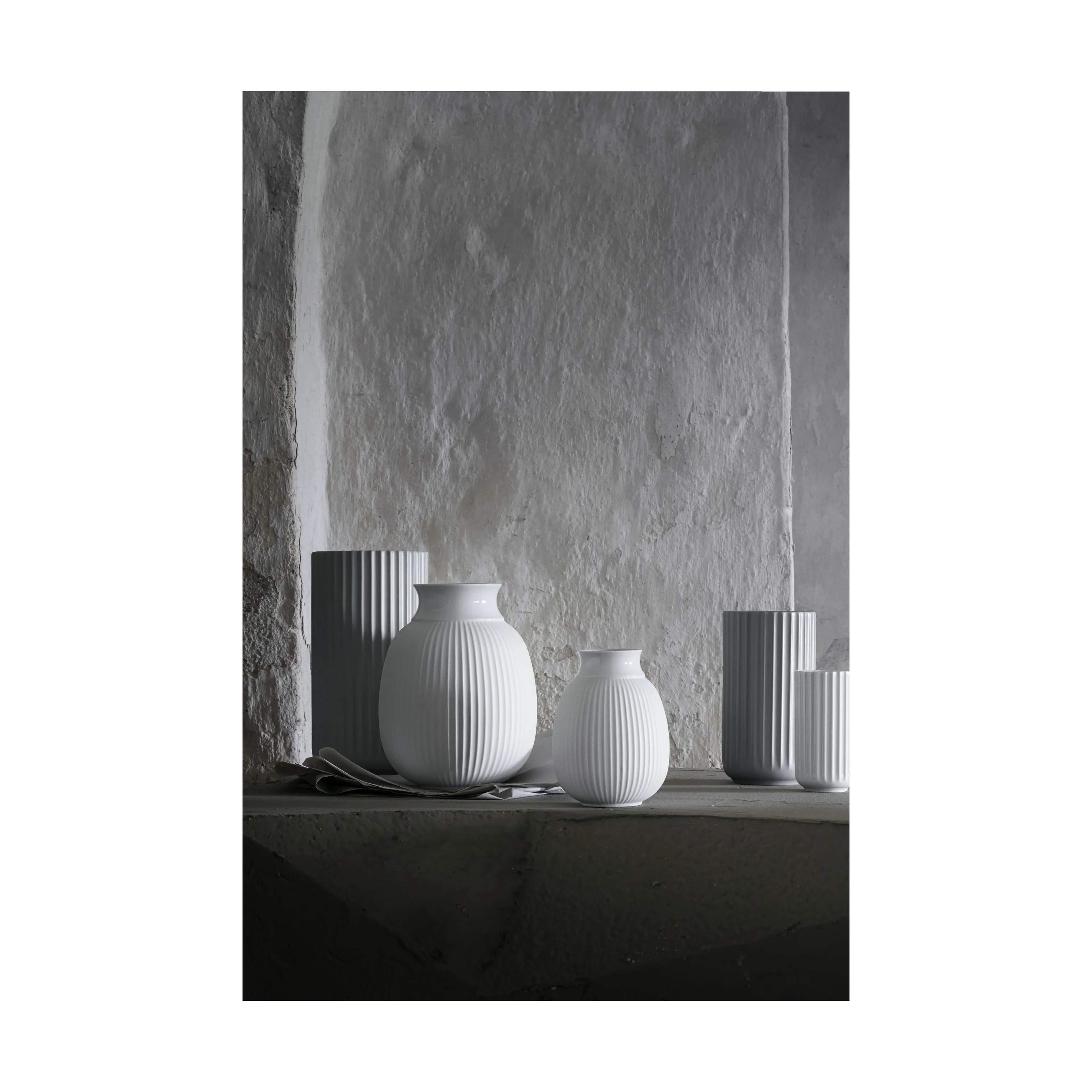 Lyngby Porcelæn Vaser Lyngby Curve Vase i Hvid, 12 cm, 3