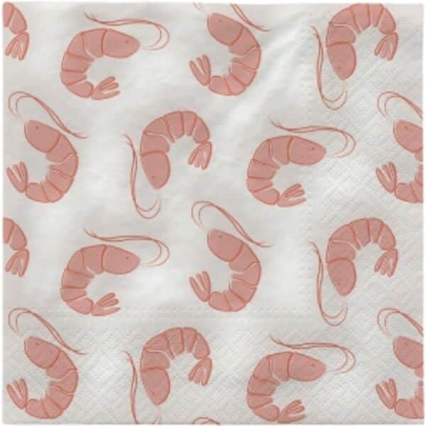 Broste Copenhagen Papirservietter Shrimp Papirserviet i Pink, 1