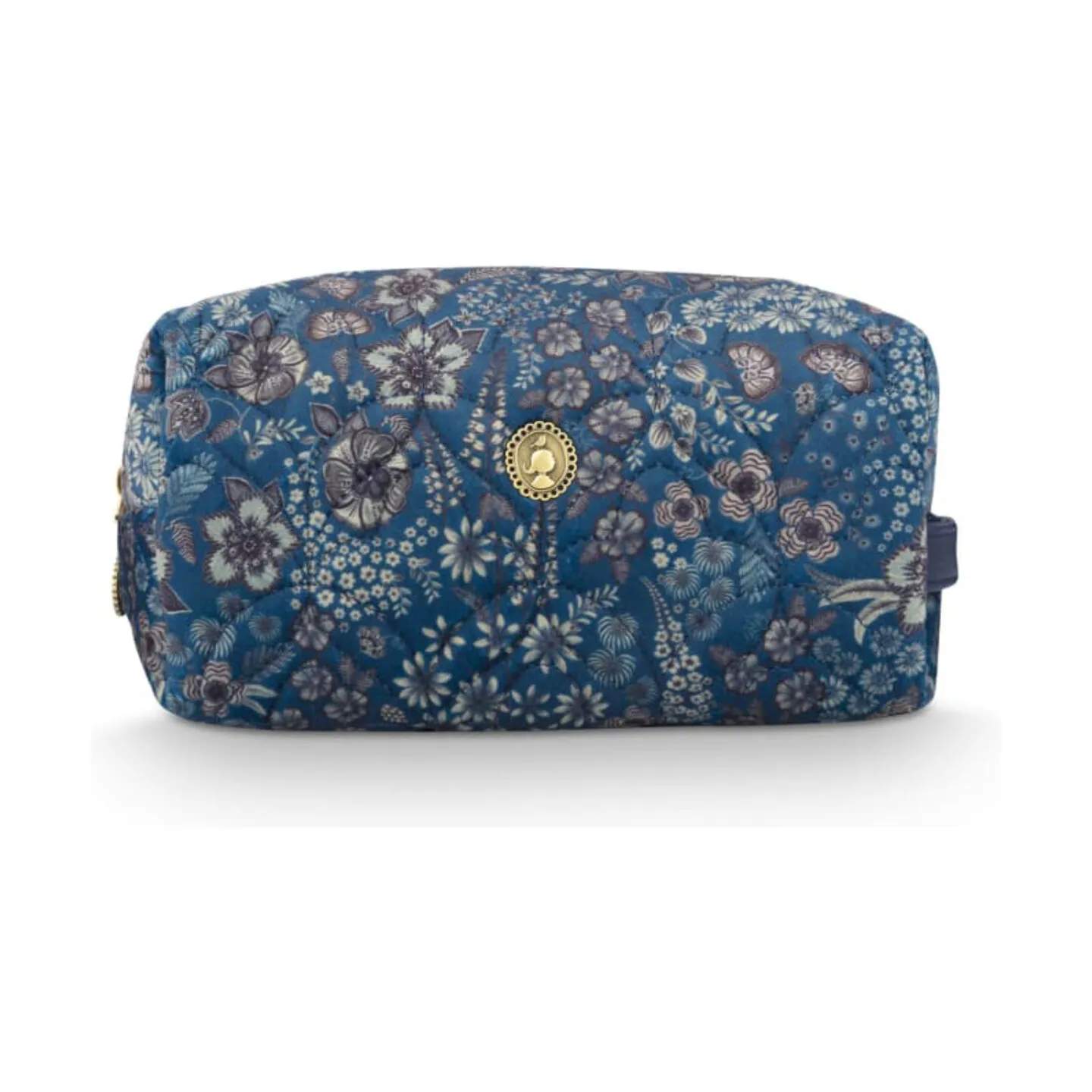 Coco Kosmetiktaske - Medium, blå blomst, large