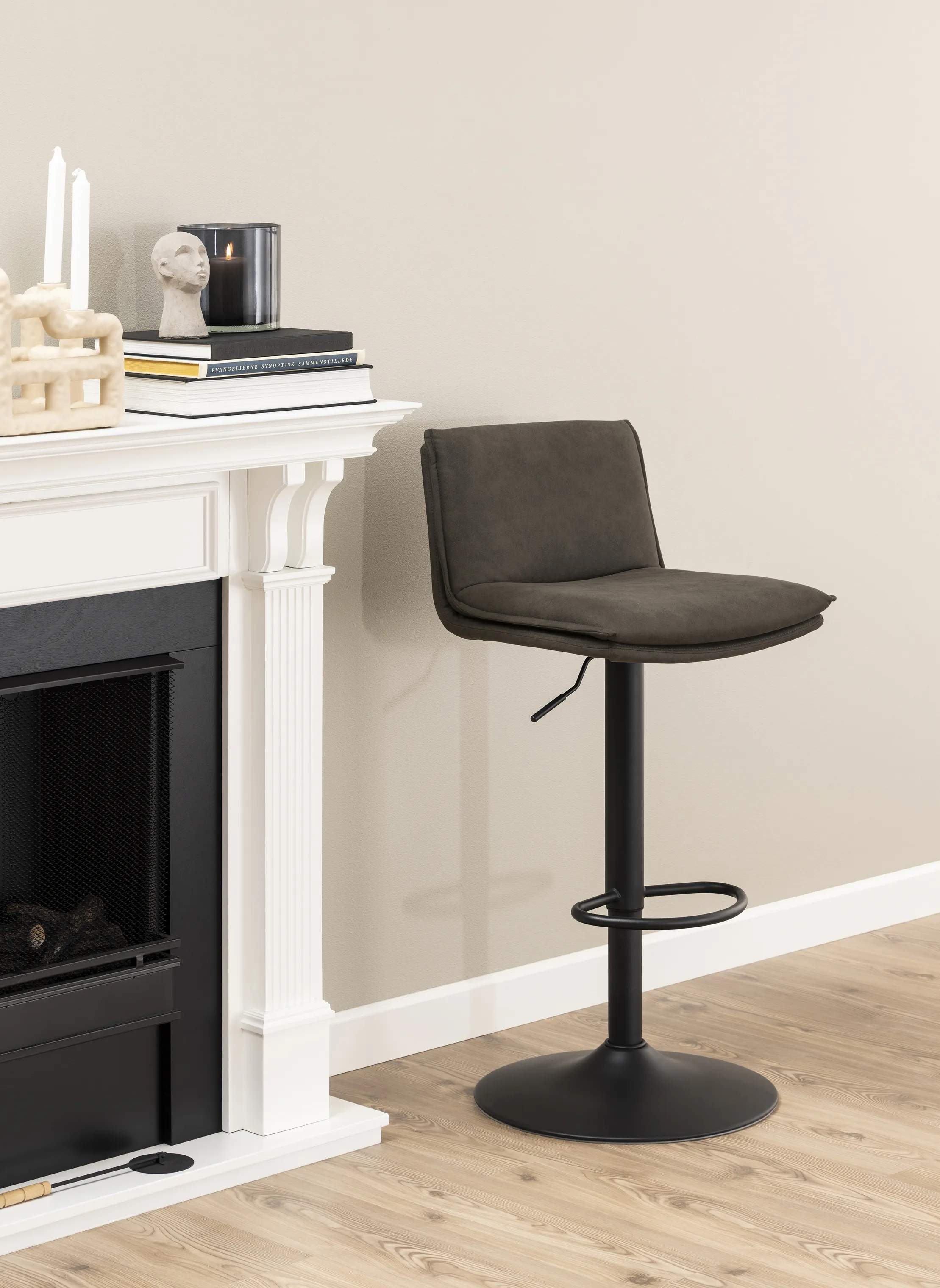 CASA Living Barstole Flynn Barstol - 2 stk i Antracit/mat sort, 2