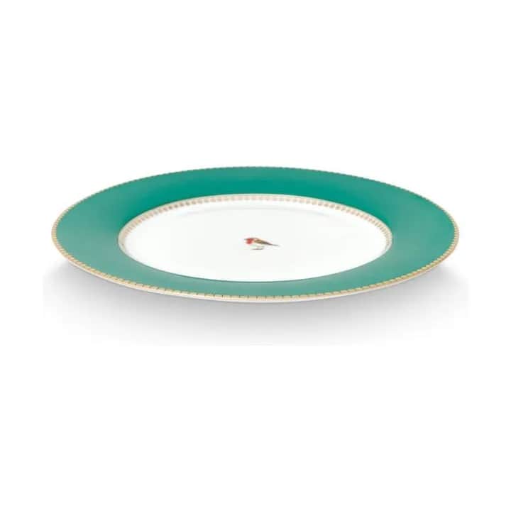PIP Studio Middagstallerkener Love Birds Tallerken i Grøn, 26,5 cm, 4