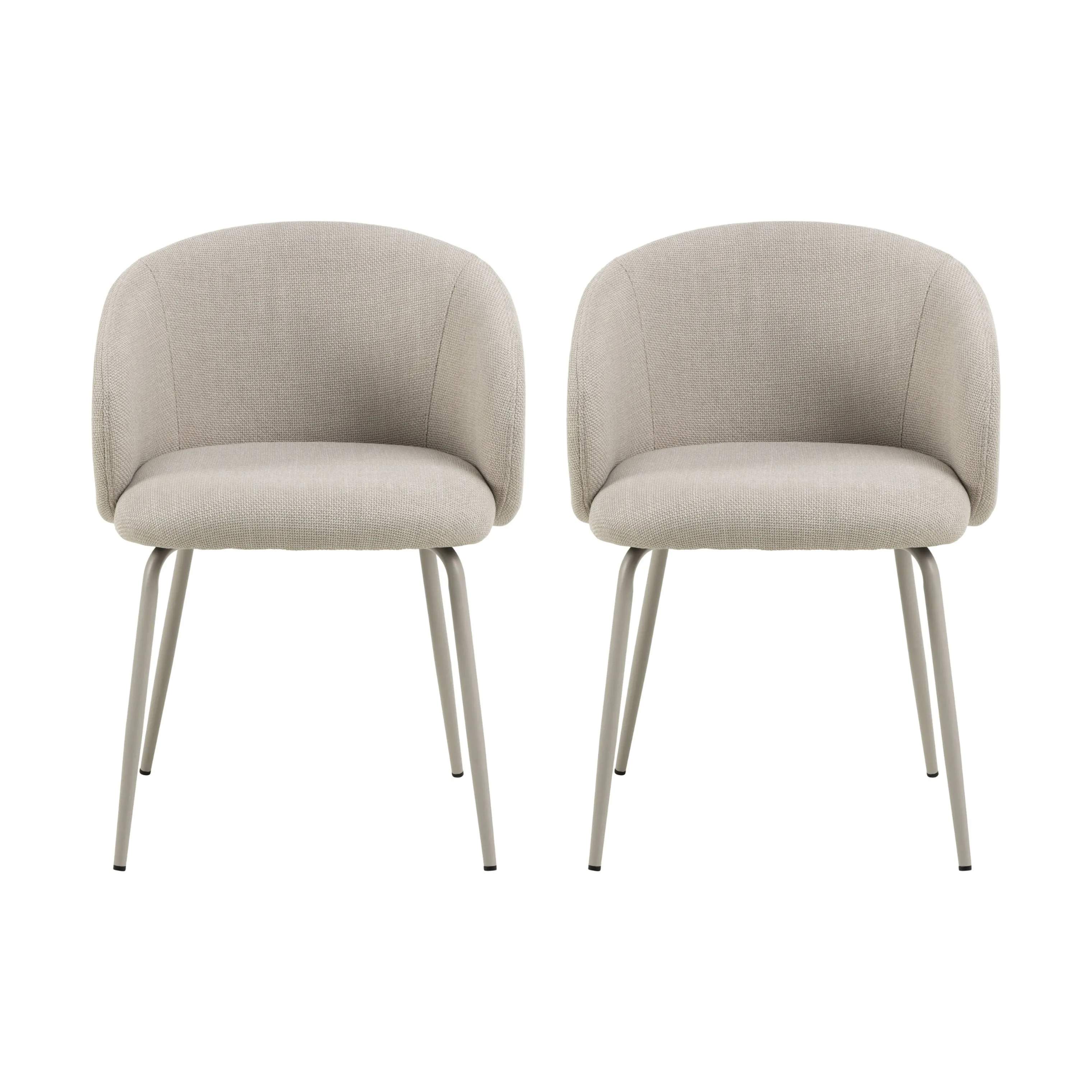Eleanor Spisebordsstol - 2 stk, beige/grå, large