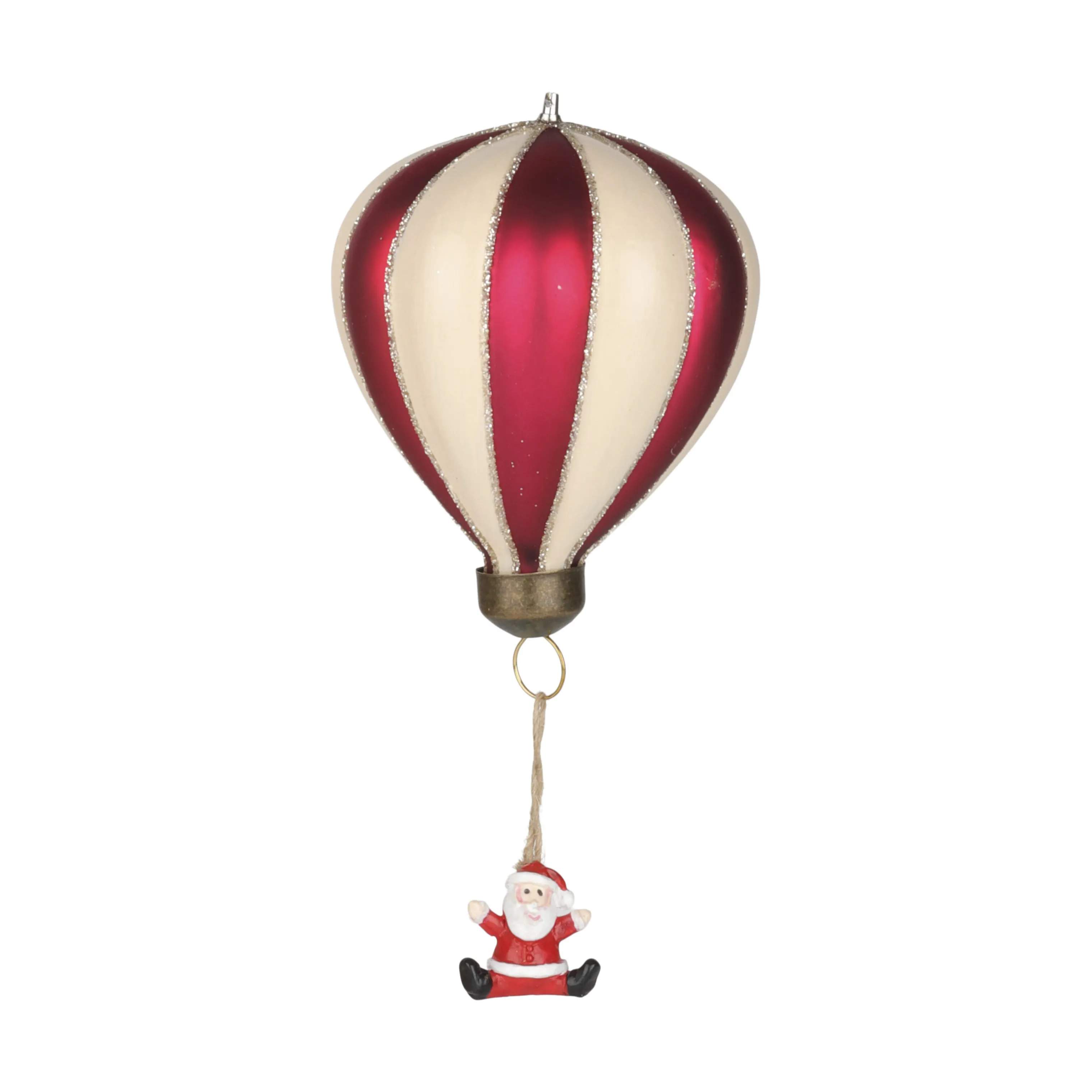 Speedtsberg Juleophæng Julekugle - Ballon i Rød/hvid, 1