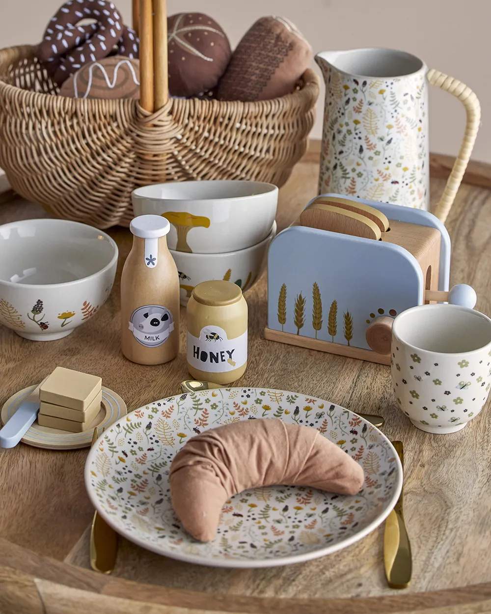 Bloomingville Mini Til børneværelset MINI Adda Legetøjsmad i Blå, 3