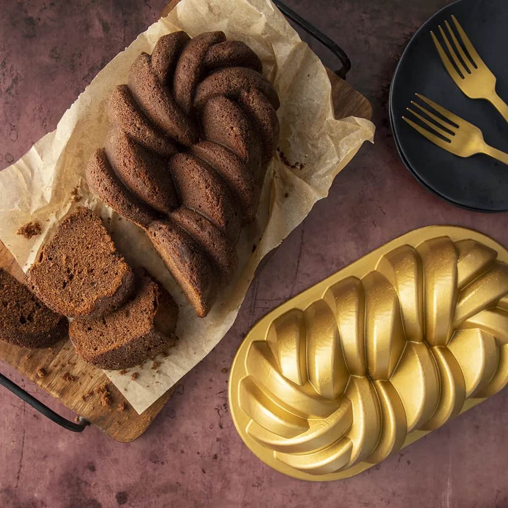 Nordic Ware Øvrige bageforme Braided Loaf Brødform i Guldfarvet, 3