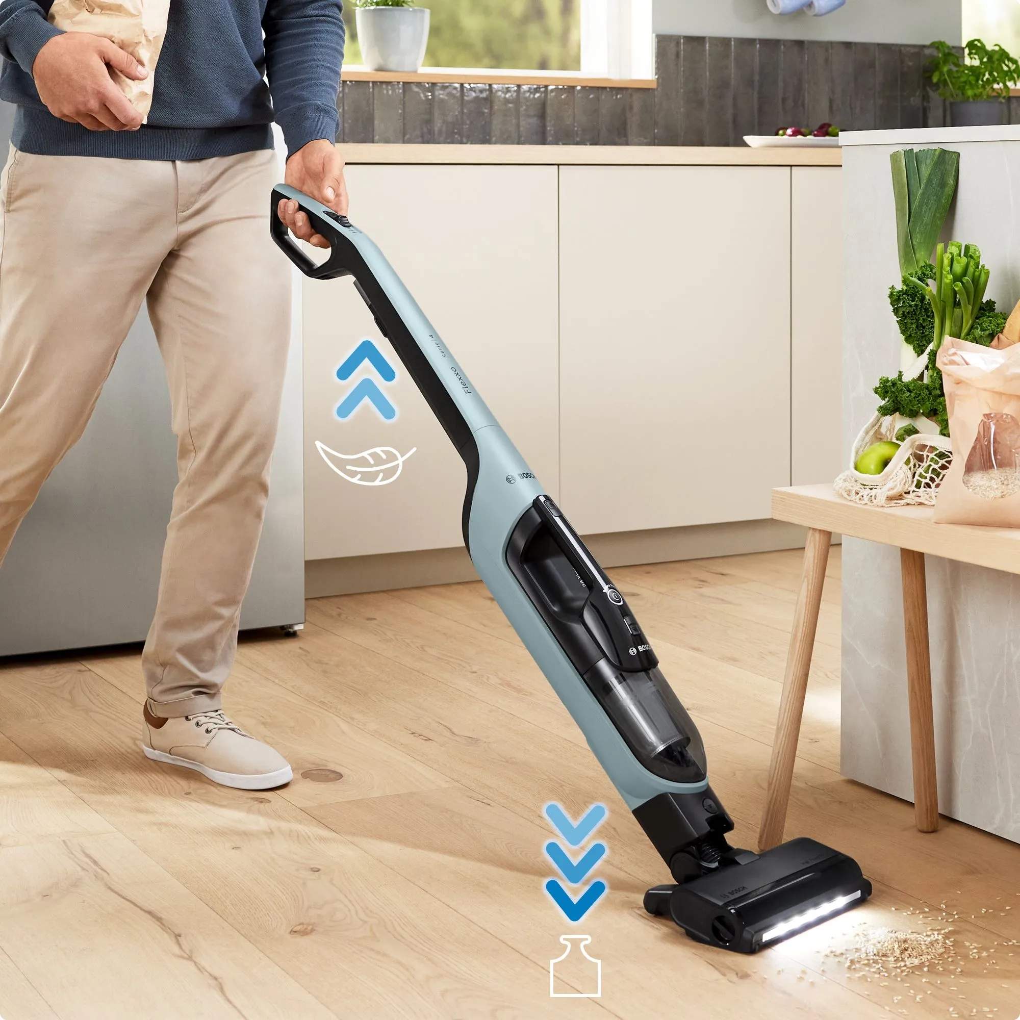 Bosch Støvsugere Støvsuger Flexxo BCH4SM28 i Blå, 5