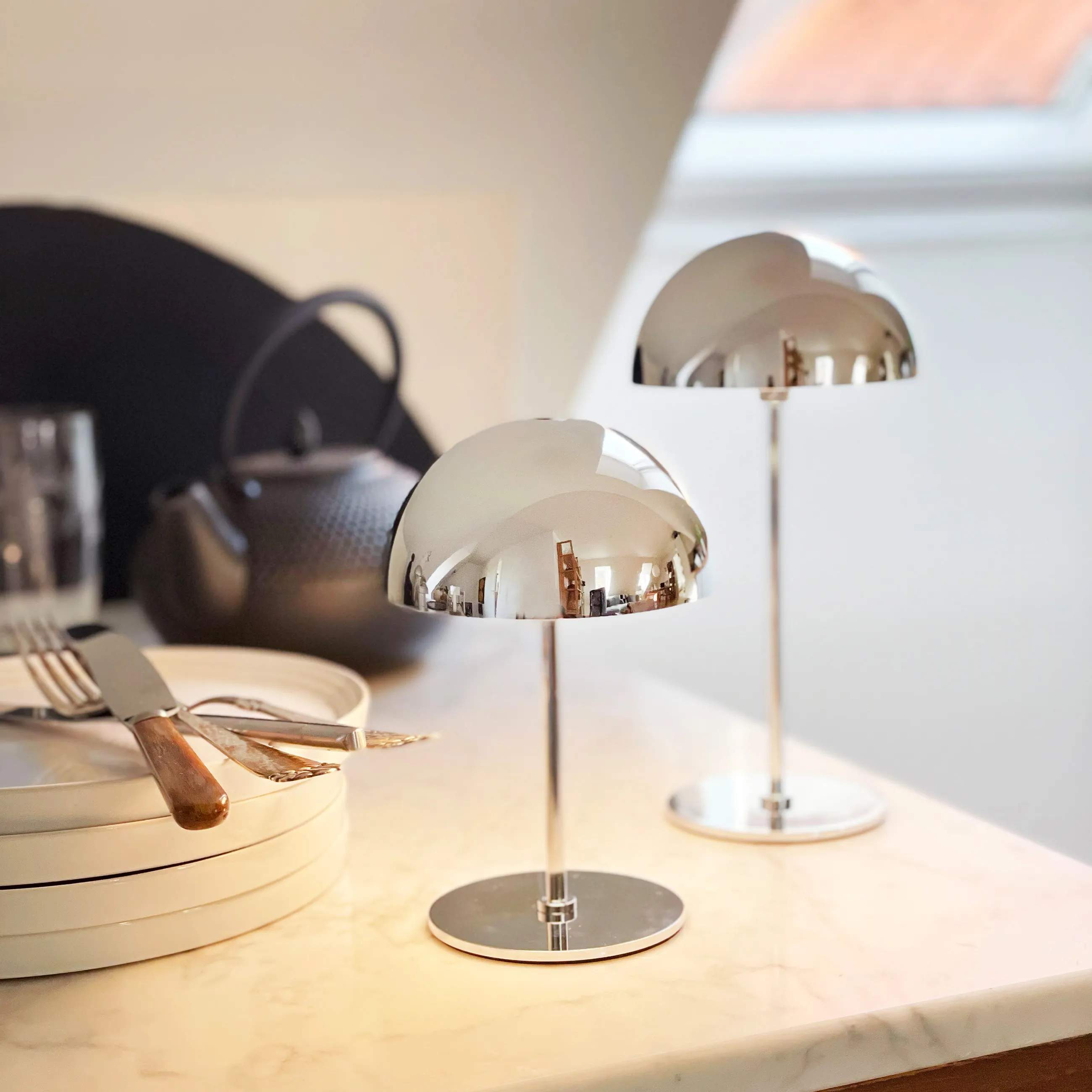 Dyberg Larsen LED-lamper Along LED-Bordlampe - 2 stk i Krom, 2