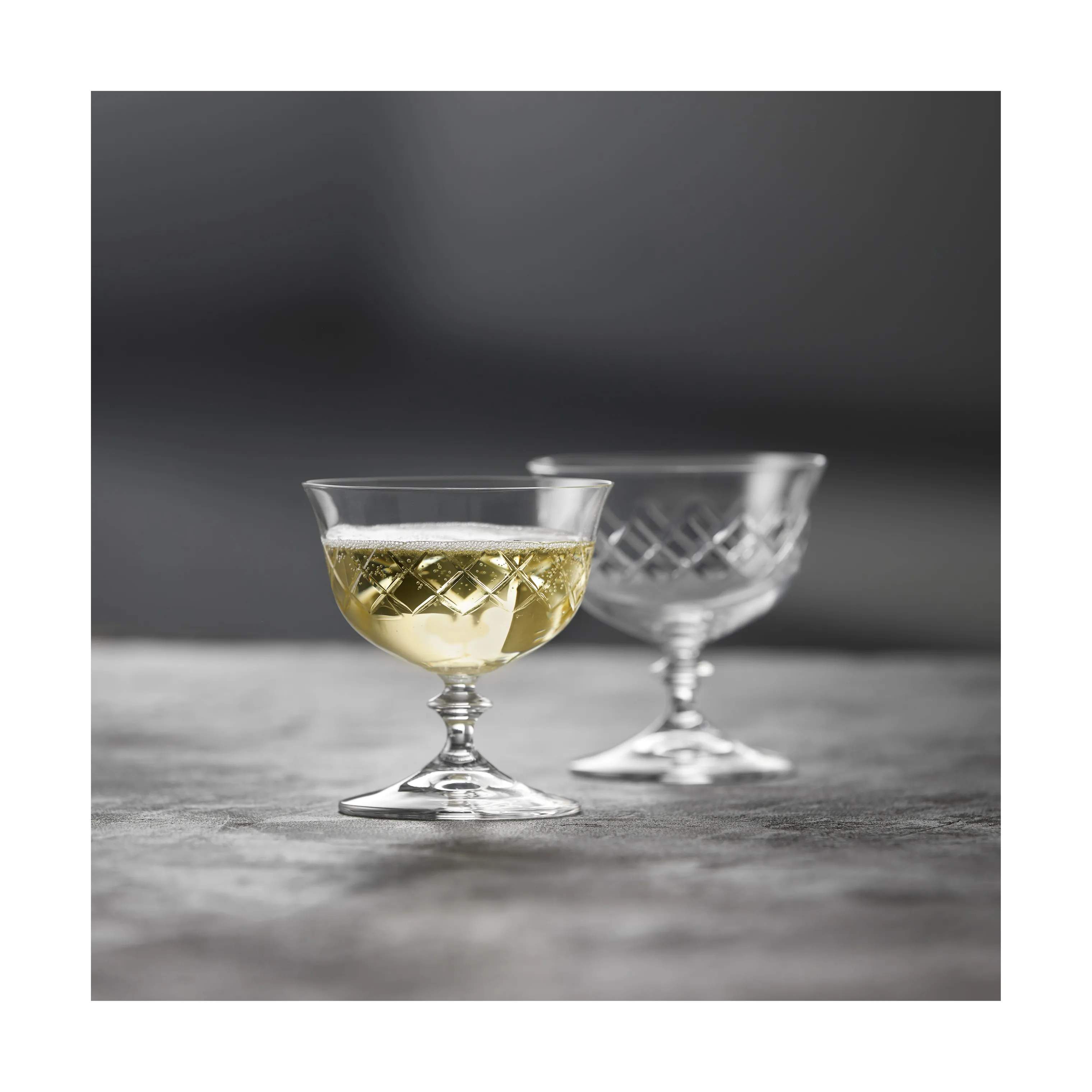 Lyngby Glas Champagneglas Eaton Champagneskål - 2 stk i Klar, 4