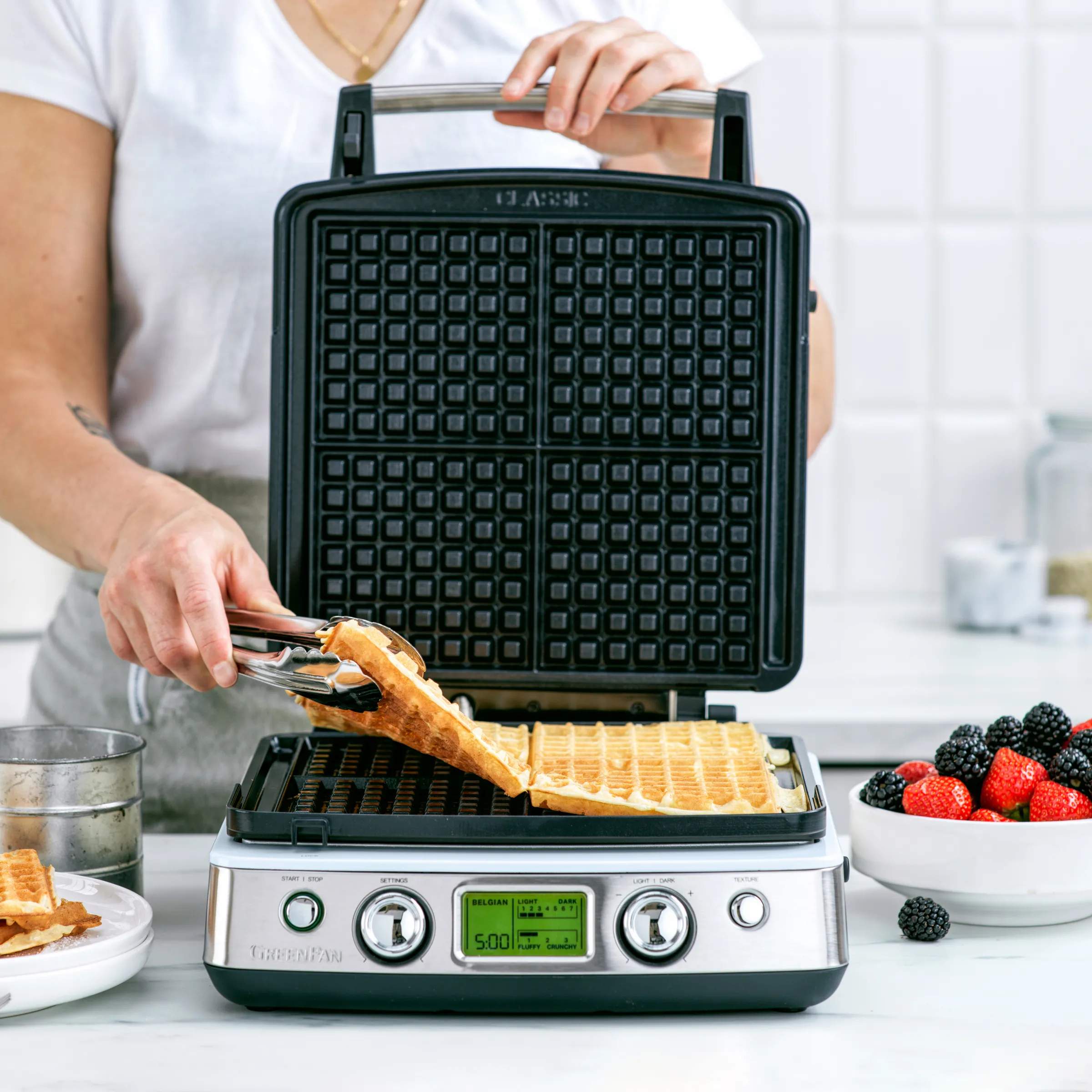 Greenpan Vaffeljern Elite Vaffeljern i Blue Haze, 3