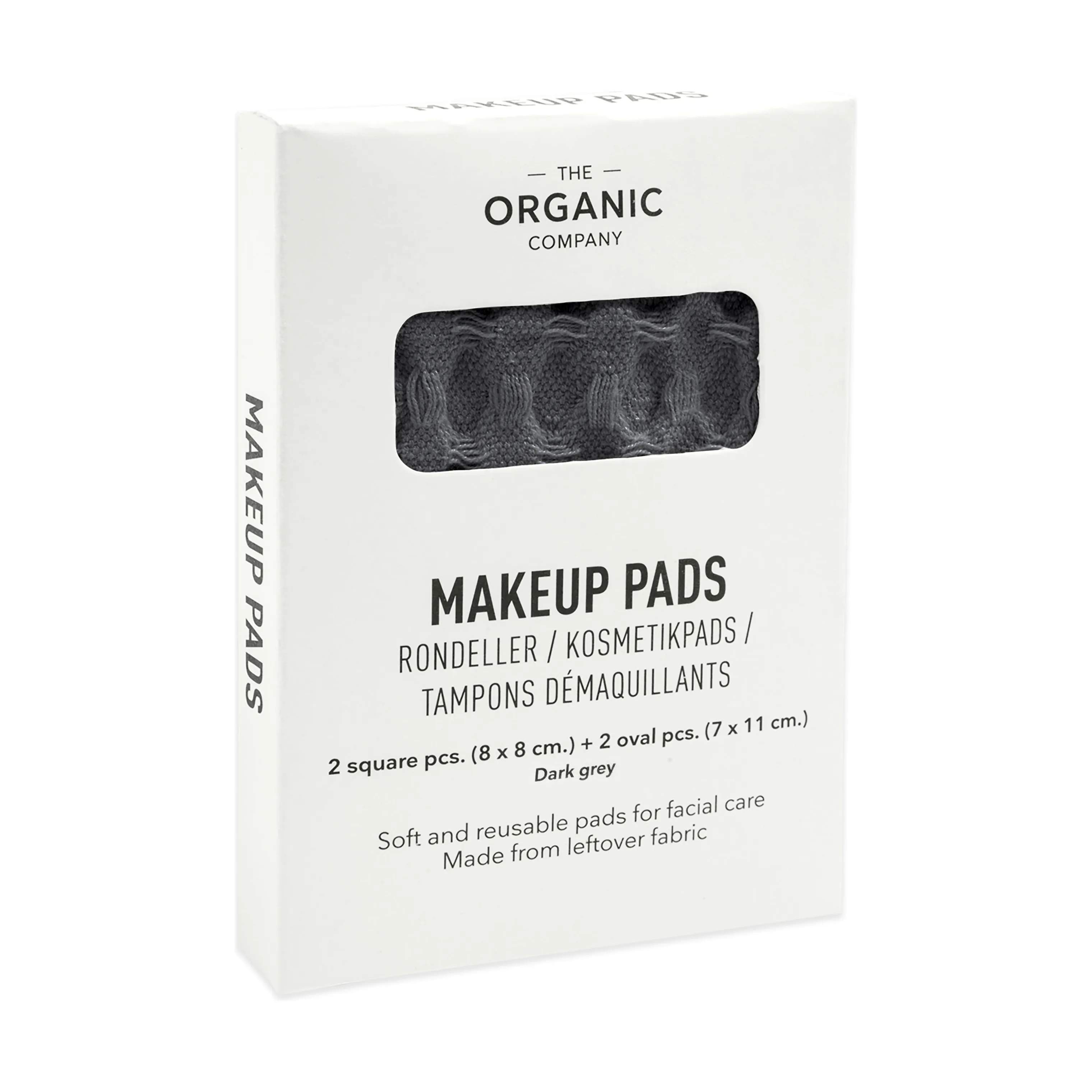 The Organic Company Vaskeklude Big Waffle Genanvendelige Vatrondeller - 4 stk. i grå, 4