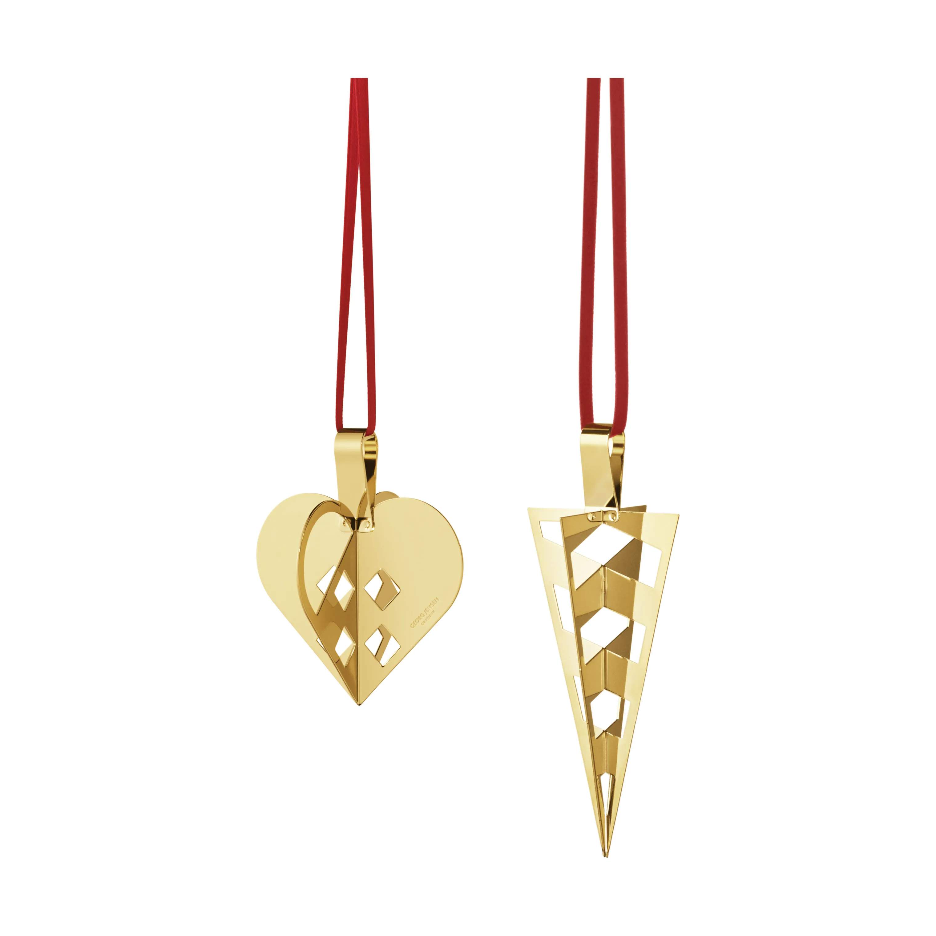 CC 2025 Juleornament - 2 stk., guld, large