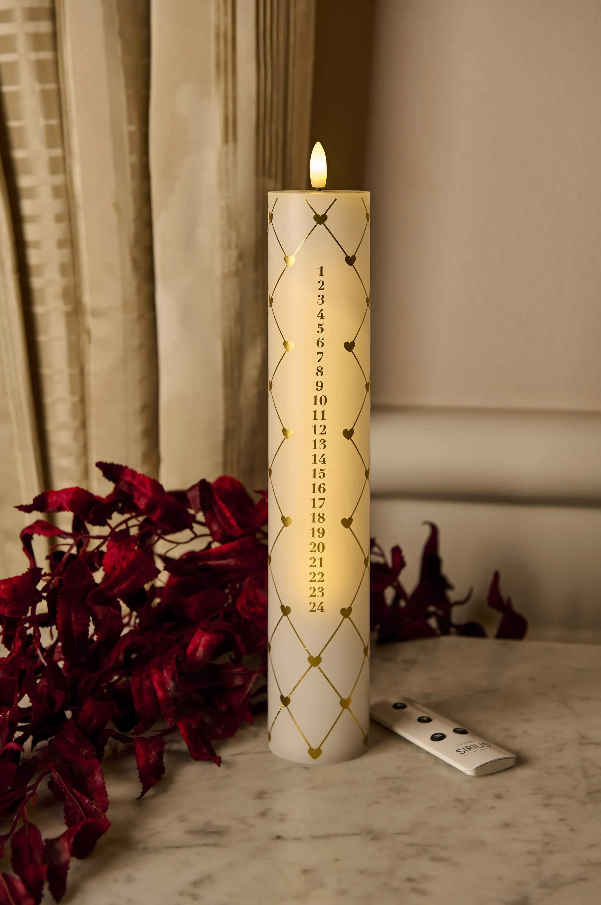 Sirius Kalenderlys Sille Genopladelig Sille Special Edition LED Kalenderlys i Hvid, 2