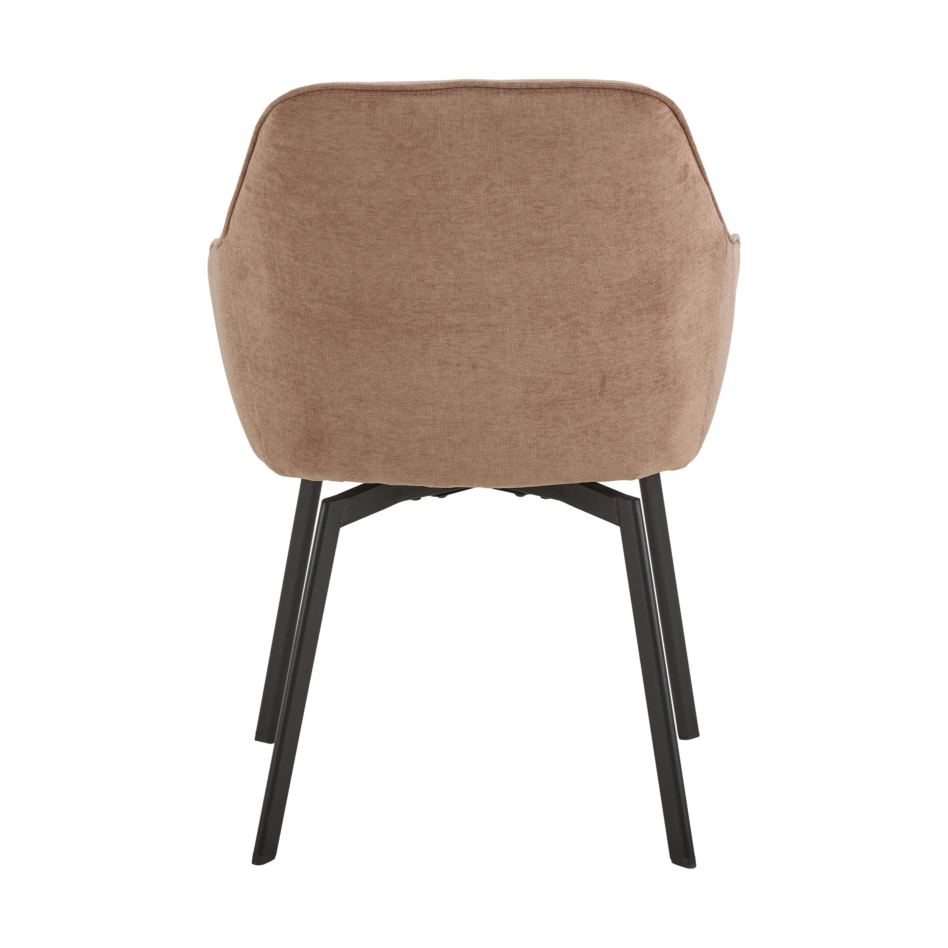 CASA Living Spisebordsstole Clara Spisebordsstol i Rosewood/mat sort, 6