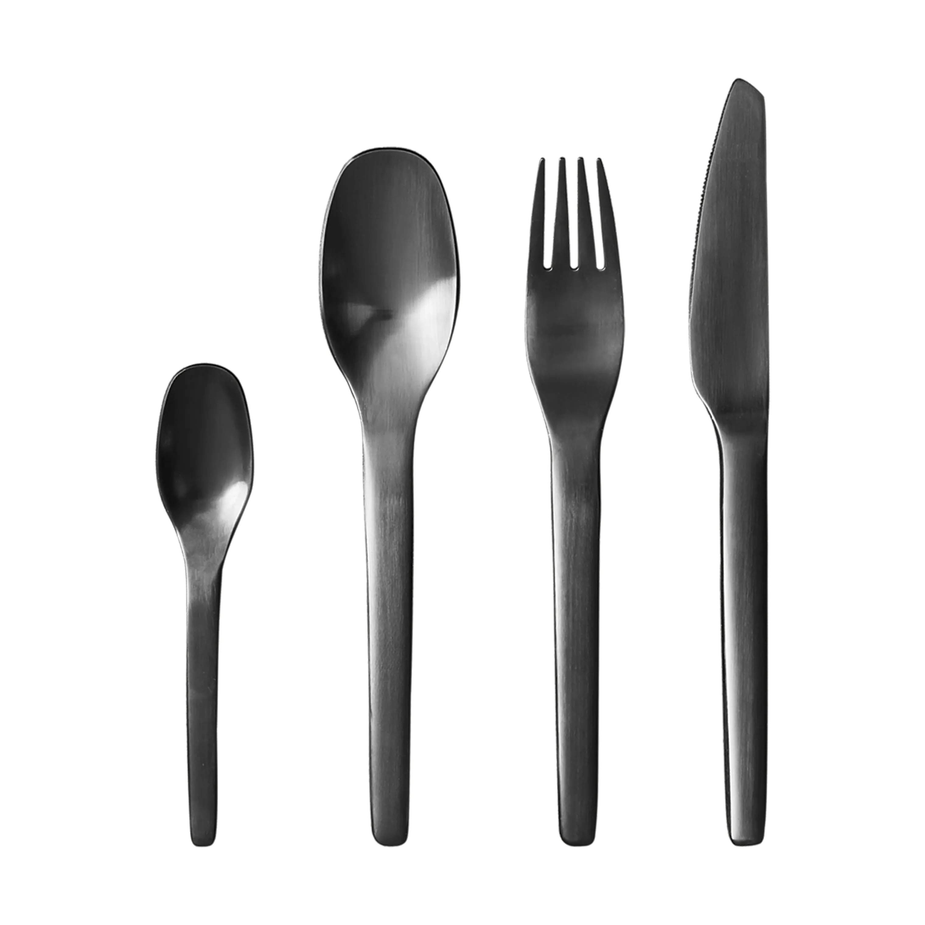 Aida Bestiksæt Enso Bestiksæt - 16 dele i Sort Mat Finish, 1