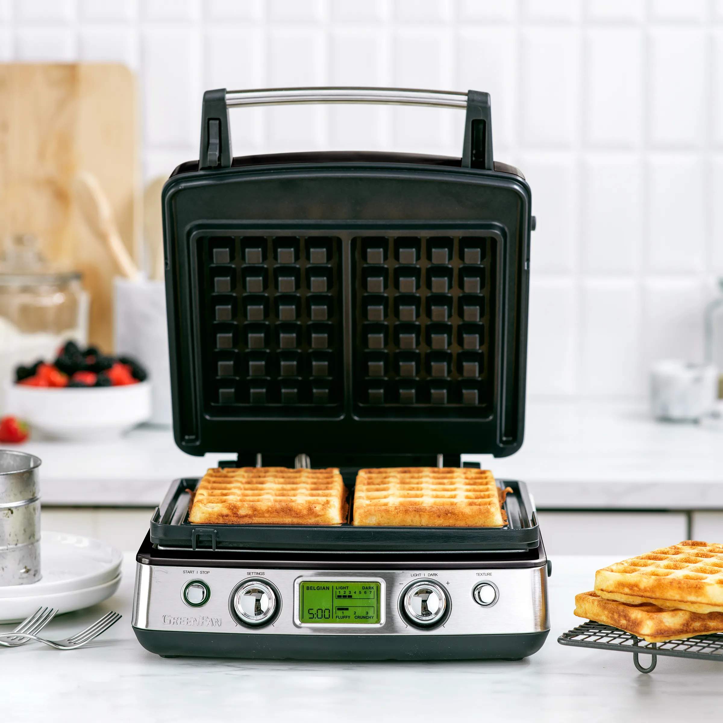 Greenpan Vaffeljern Elite Vaffeljern i Black, 7