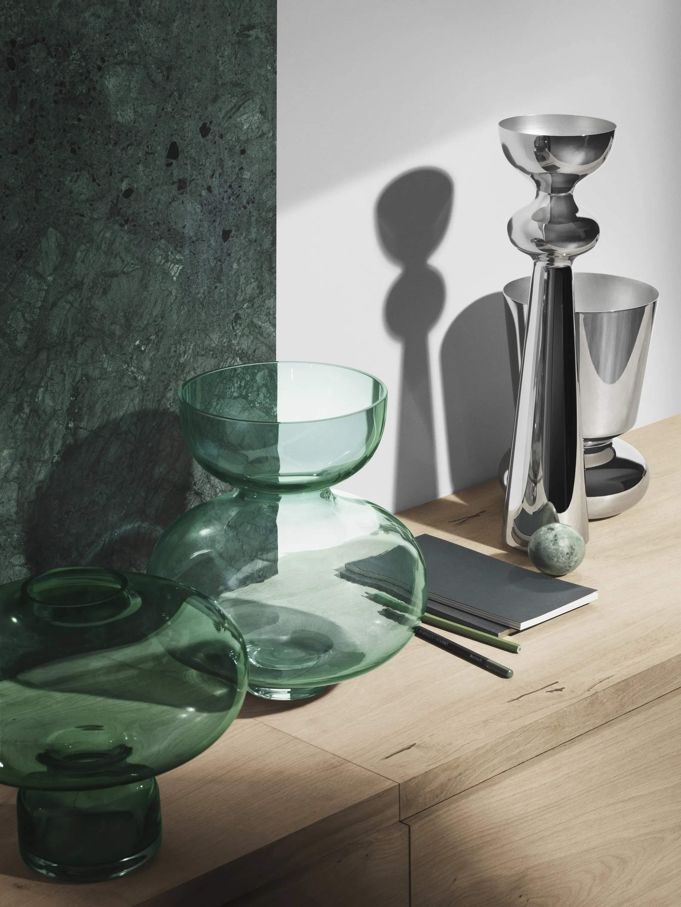 Georg Jensen Vaser Alfredo Vase Lysegrøn 25 cm i Lysegrøn, 25 cm, 2