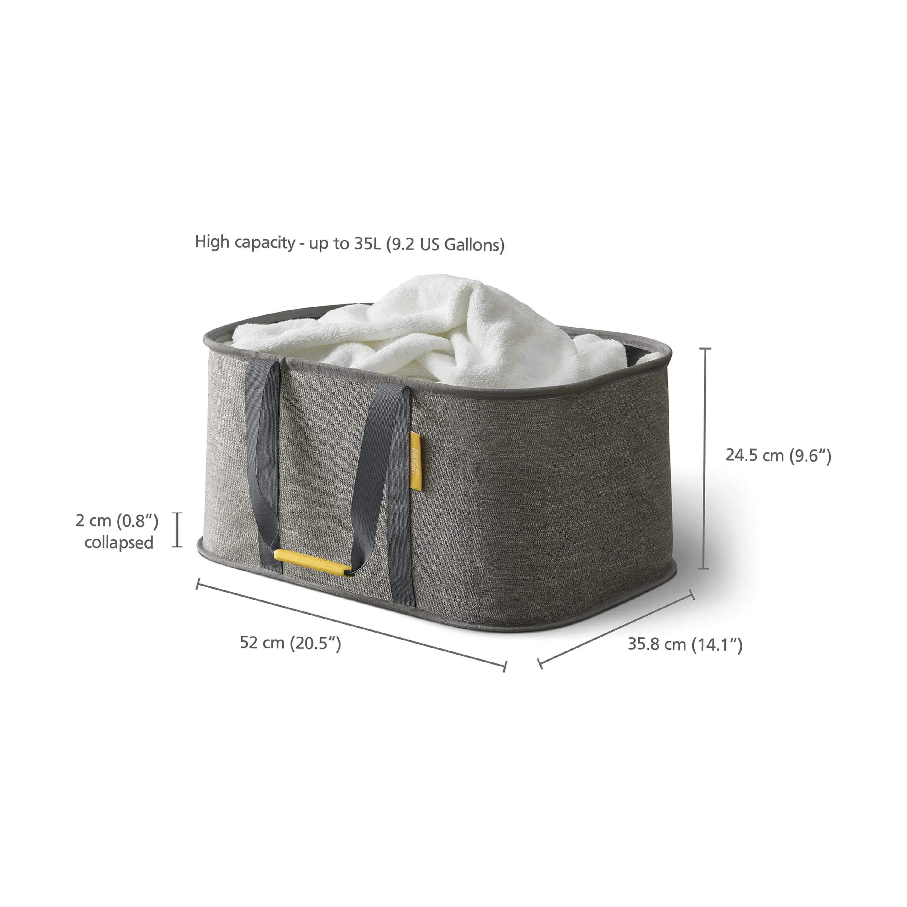 Joseph Joseph Vasketøjskurve Holdall vaskekurv i Grey, 4