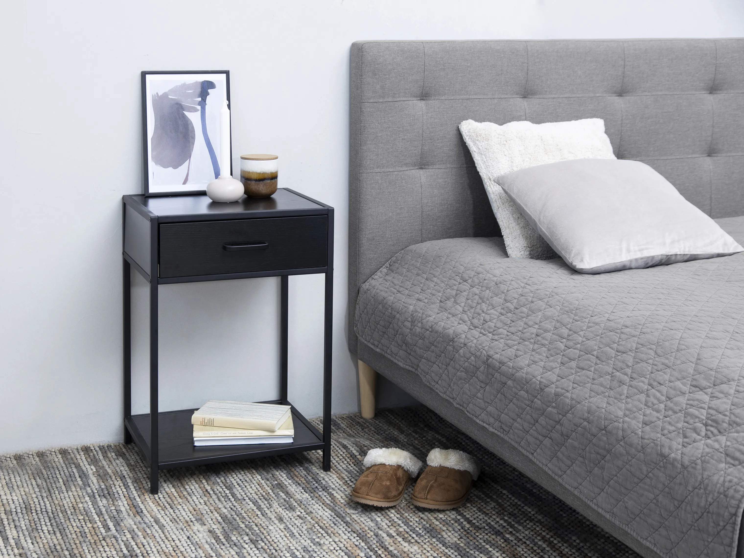 CASA Living Sengeborde Seaford Natbord i Sort, 2