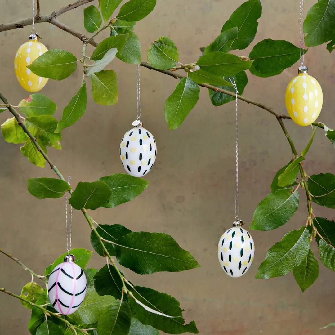 Holmegaard Påskeæg og ophæng Souvenir Easter Påskeophæng i Blad, 3
