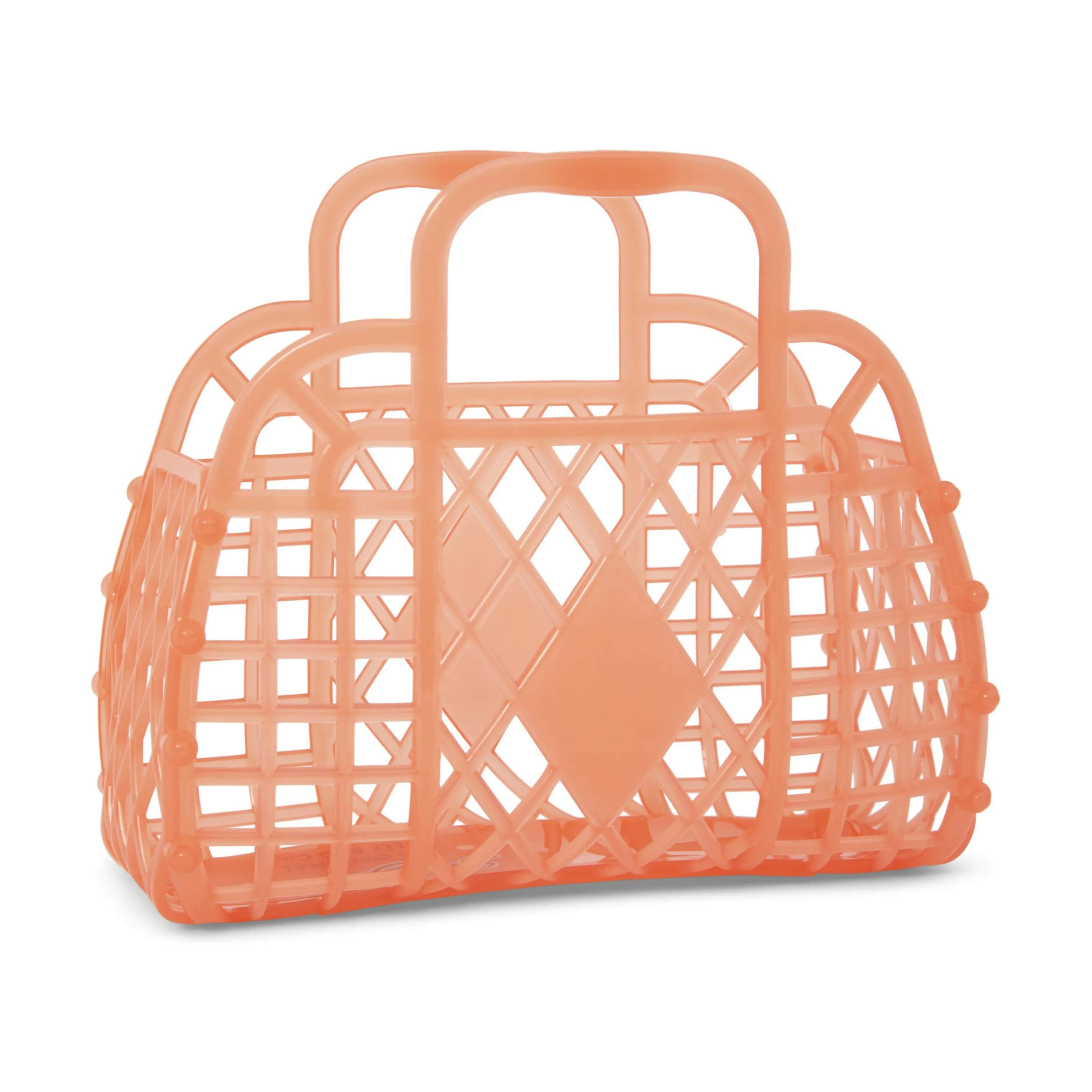 Retro Basket, neon orange, large