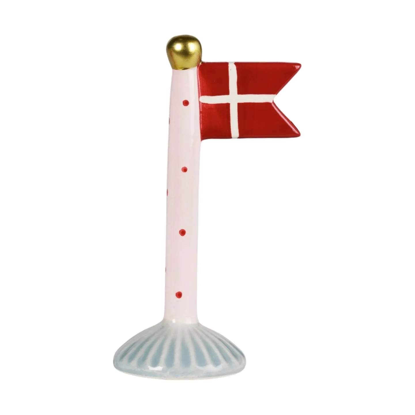 Speedtsberg Bordflag Flag - Prikker i Lyserød med røde prikker, 1