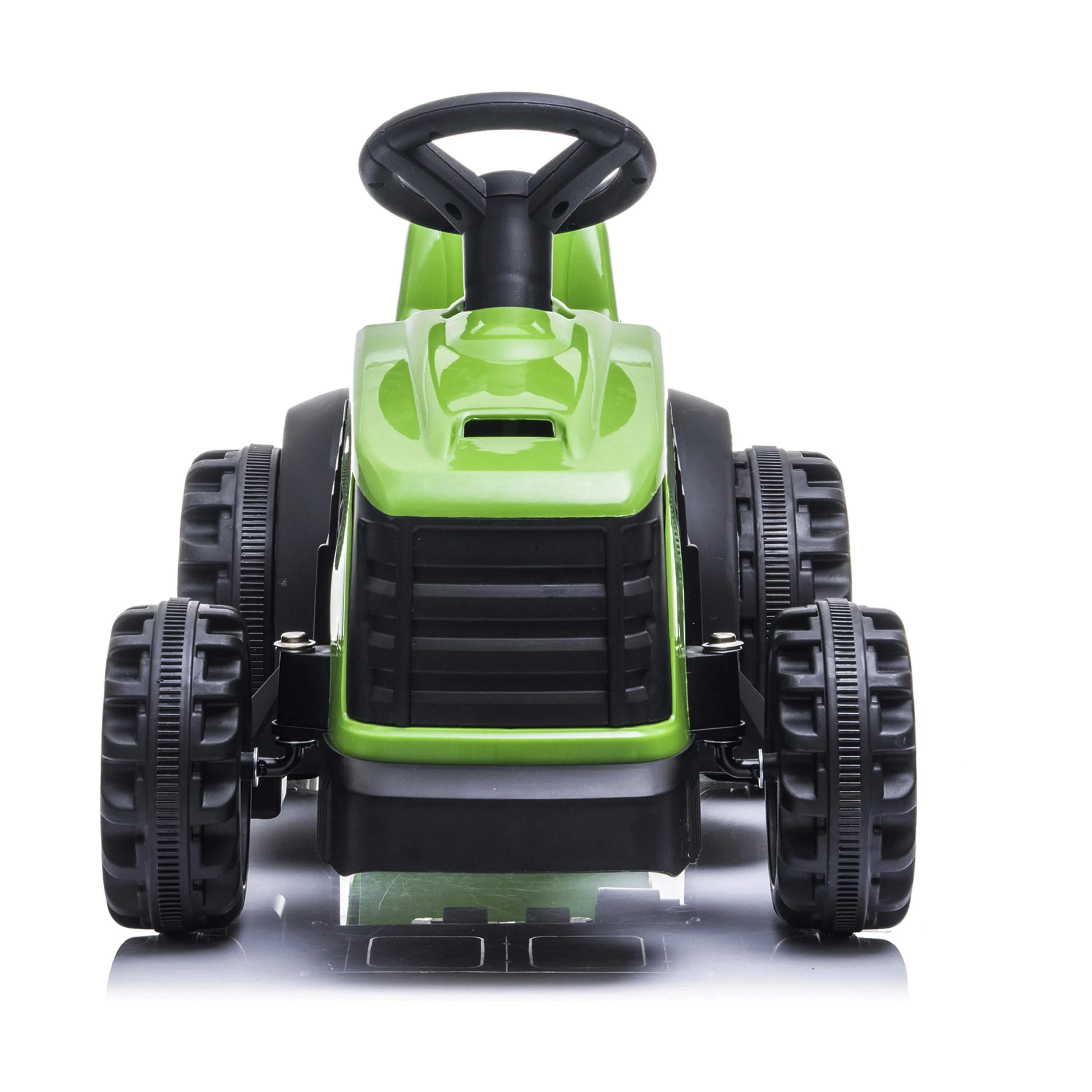 NORDIC PLAY Speed El-biler til børn Elektrisk Bil - Traktor med trailer i Grøn/Sort/Grå, 4