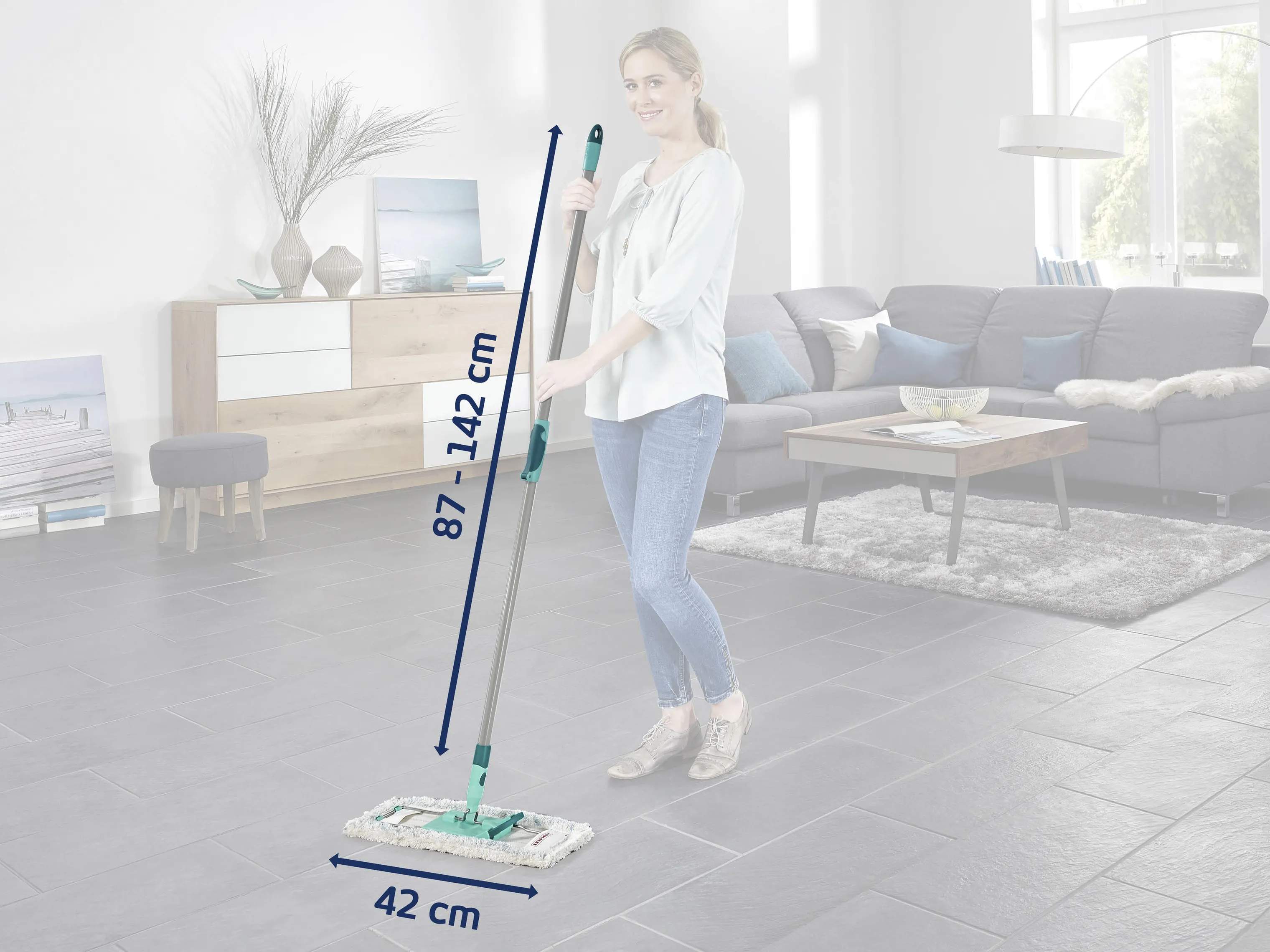 Leifheit Gulvvaskere og tilbehør Profi XL Micro Duo Gulvvasker i Turkis, 140 cm, 2