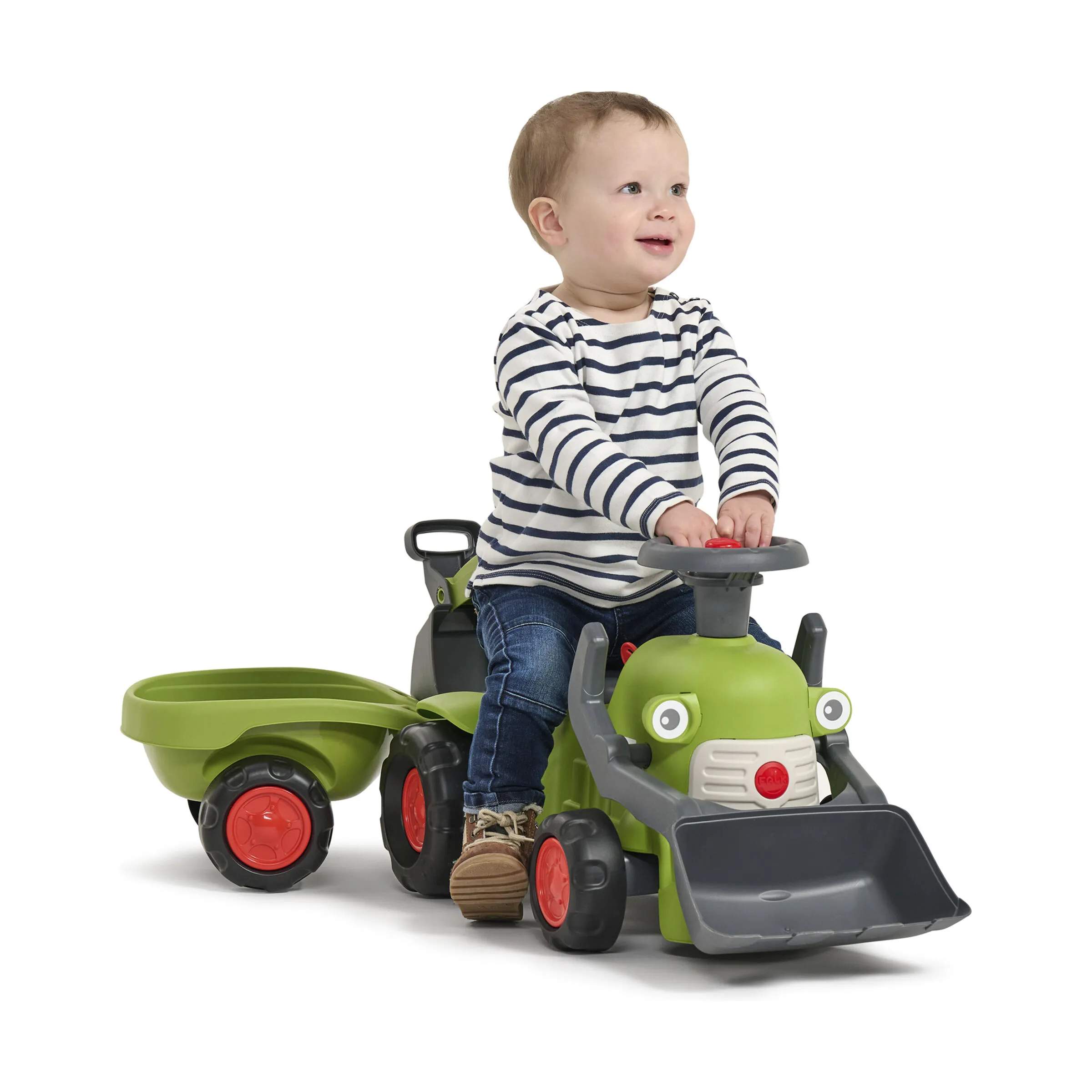 FALK Til børneværelset Traktor med trailor i Grøn/Grå/Rød/Sort, 3