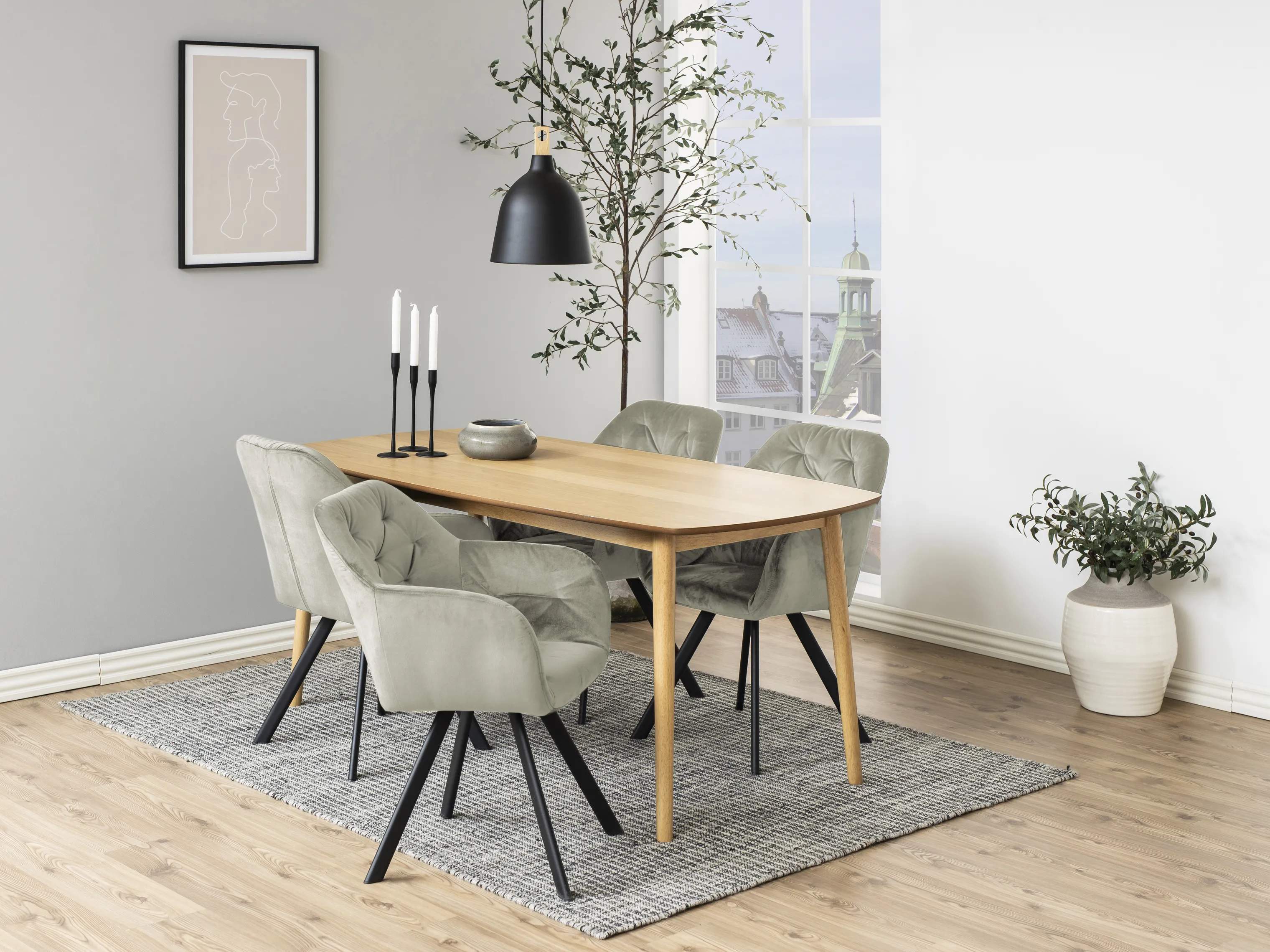 CASA Living Spisebordsstole Lola Spisebordsstol i Sandfarve, 2