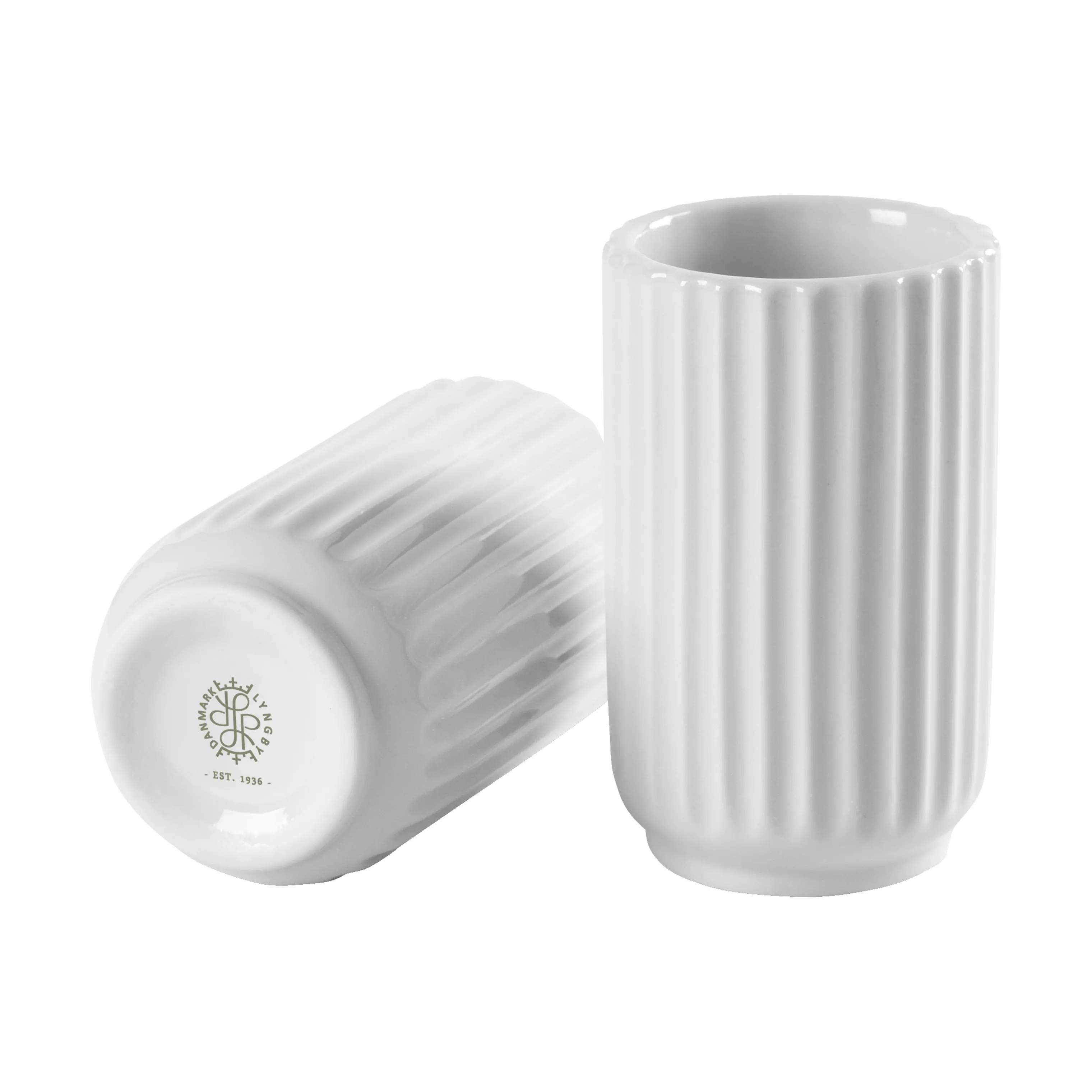 Lyngby Porcelæn Vaser Klassisk Lyngby Vase i Hvid, 8 cm, 2