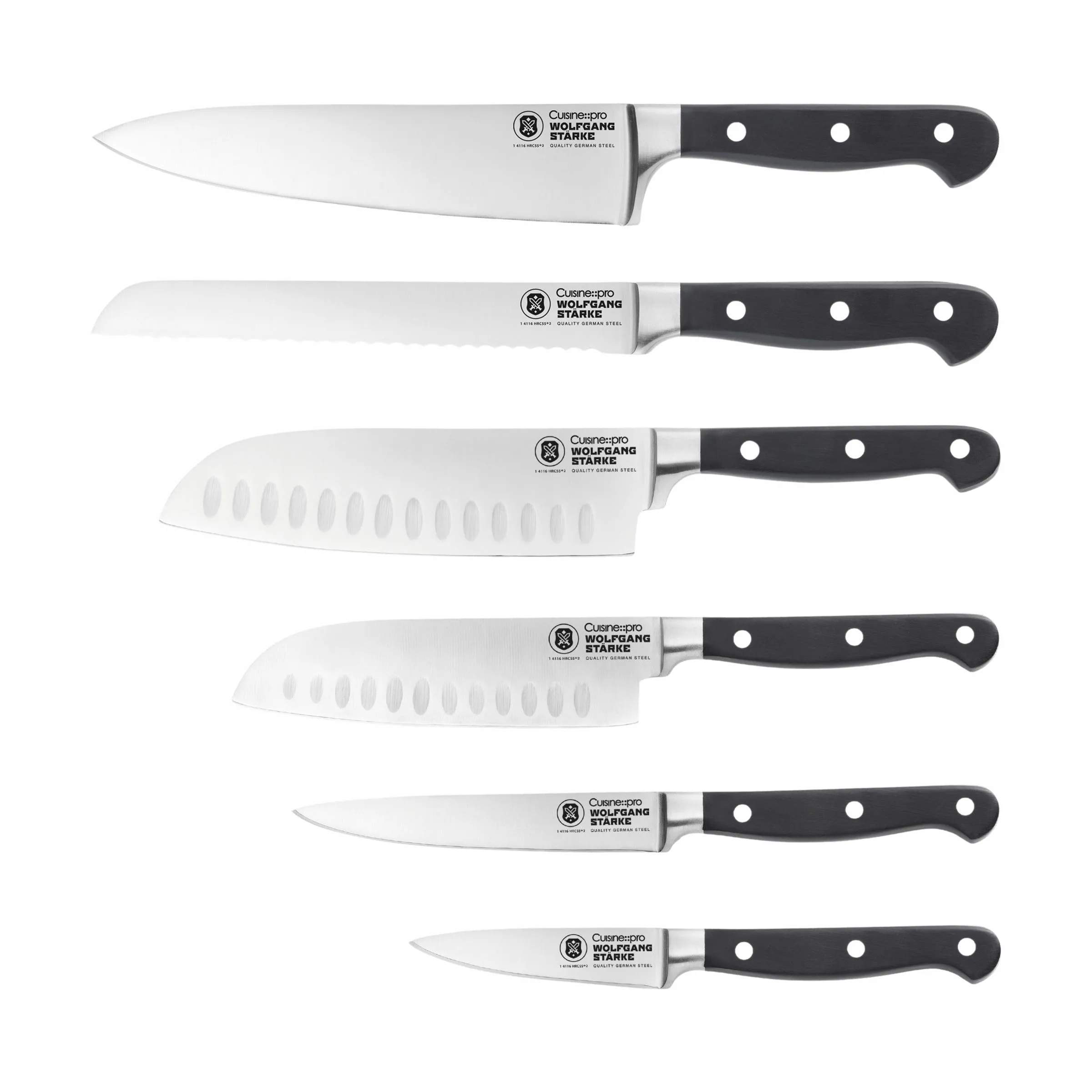 THE CUSTOM CHEF™ Knivblokke med knive Cuisine::pro® WOLFGANG
STARKE™ Cuisine::pro WOLFGANG STARKE™ Knivblok i Brun/klar, 4
