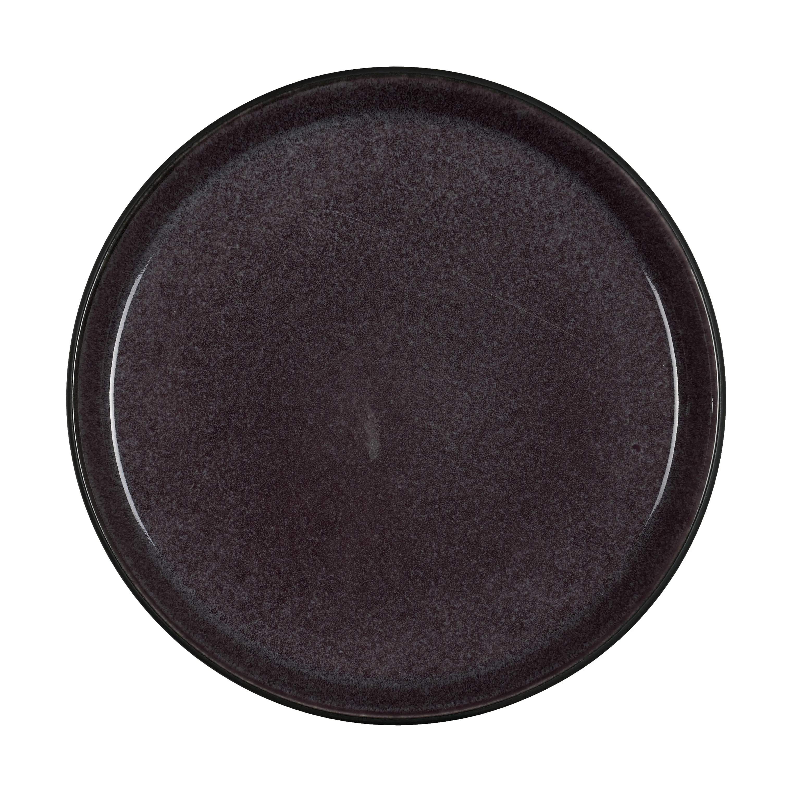 Gastro Frokosttallerken, sort/lilla, large