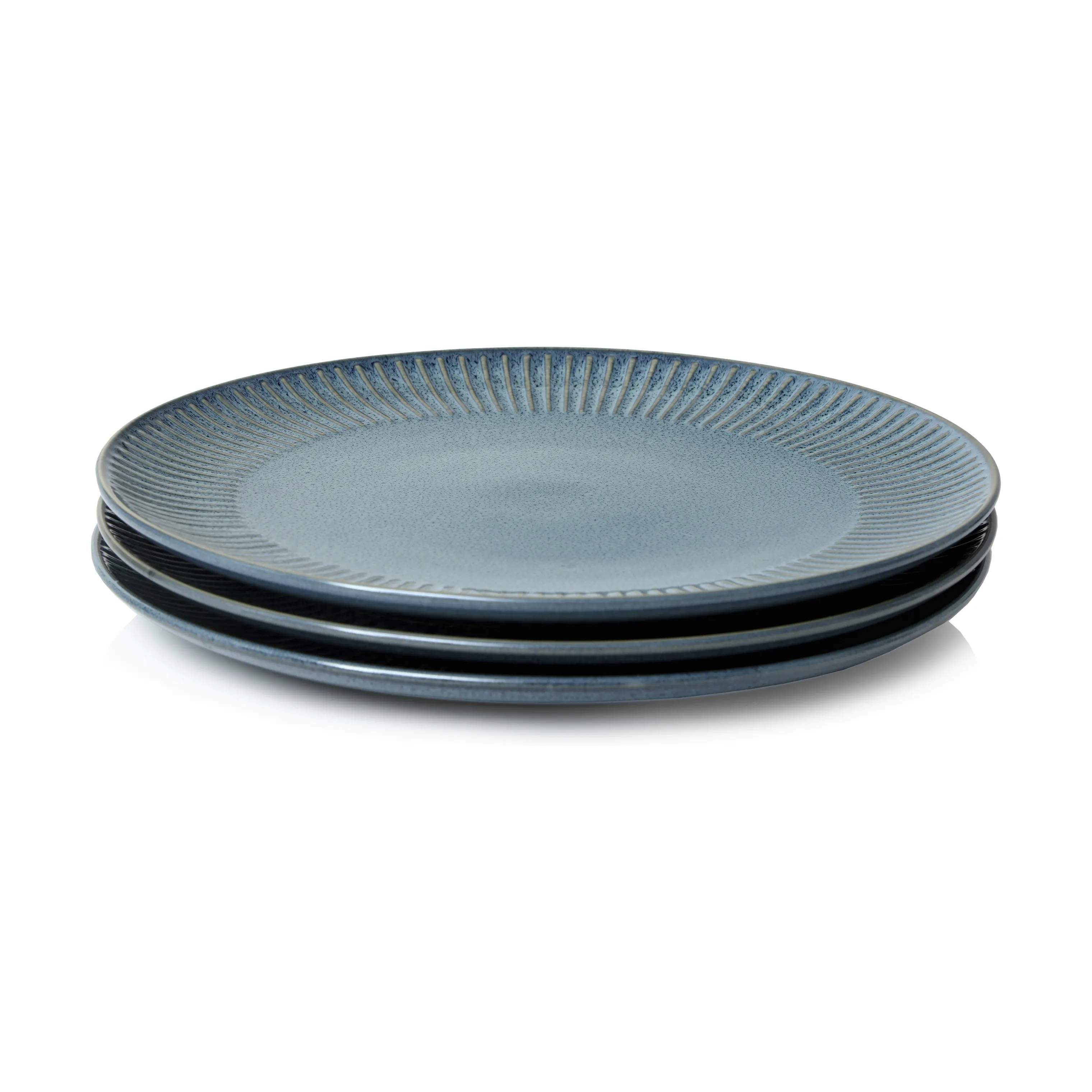 CASA Living Middagstallerkener Sofia Riflet Tallerken i Blå, 27 cm, 5