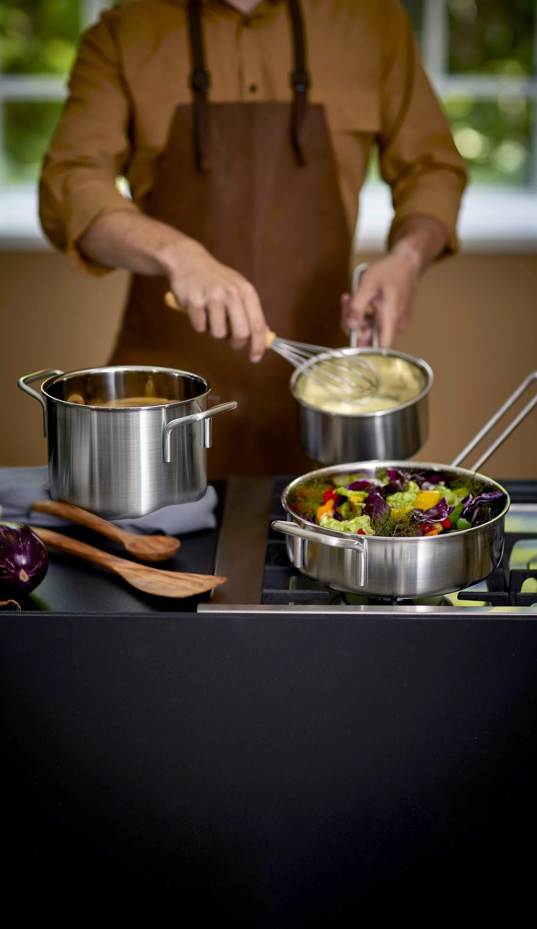 Cook & Baker Grydeskeer Premium Grydeske i Brun, 2