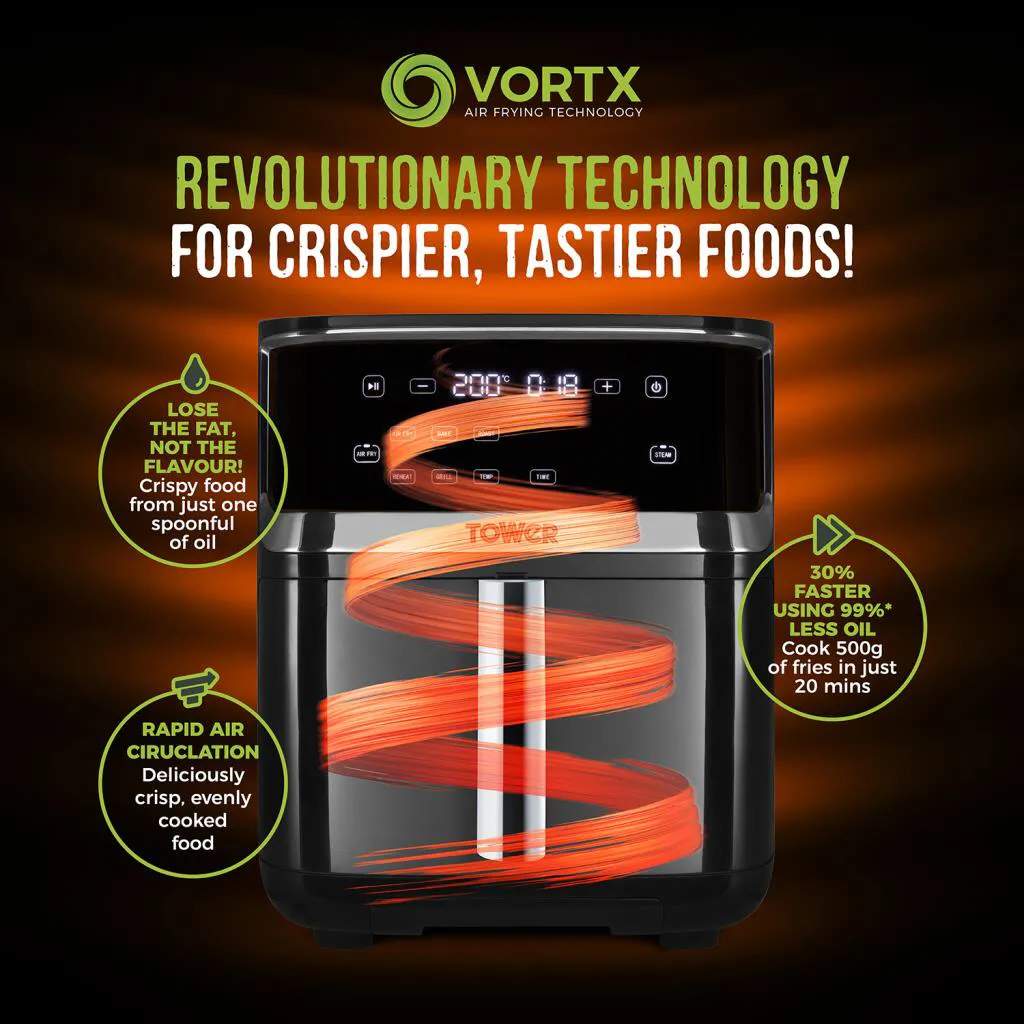Tower Airfryers Airfryer i Sort, 3