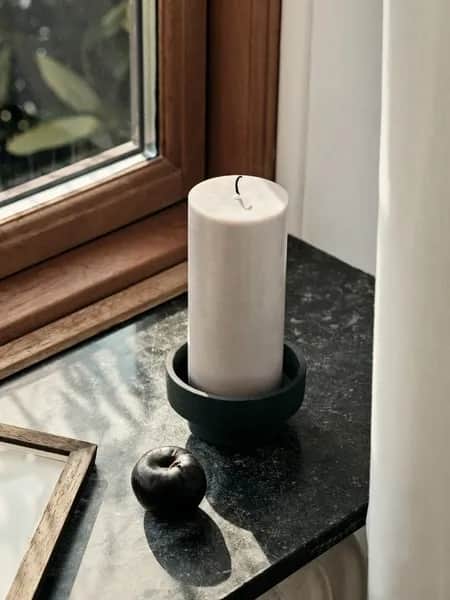 Broste Copenhagen Bloklysestage Anker Lysestage i Sort, 7 cm, 2