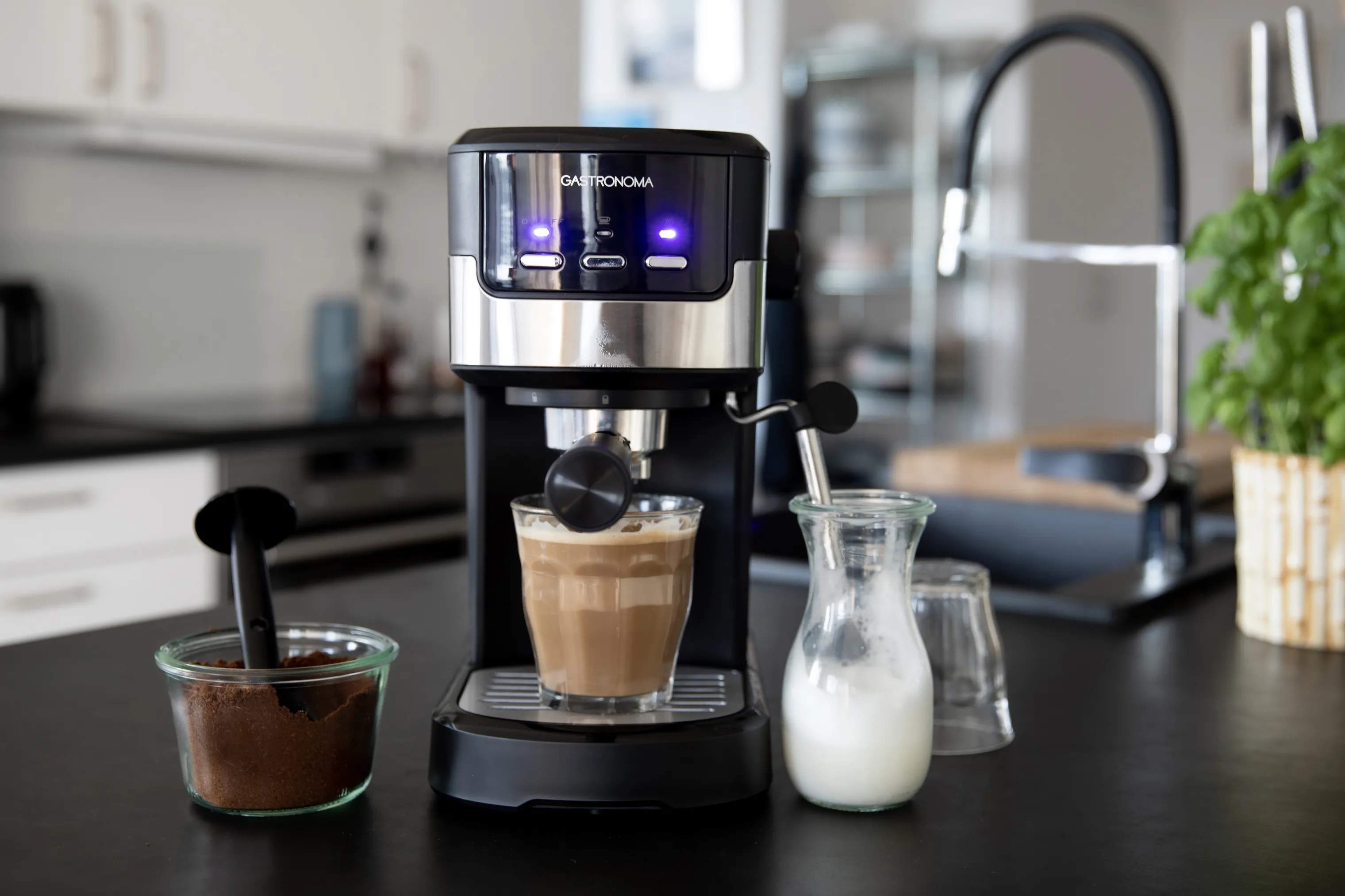 Gastronoma Espressomaskiner Espressomaskine i sort, 3