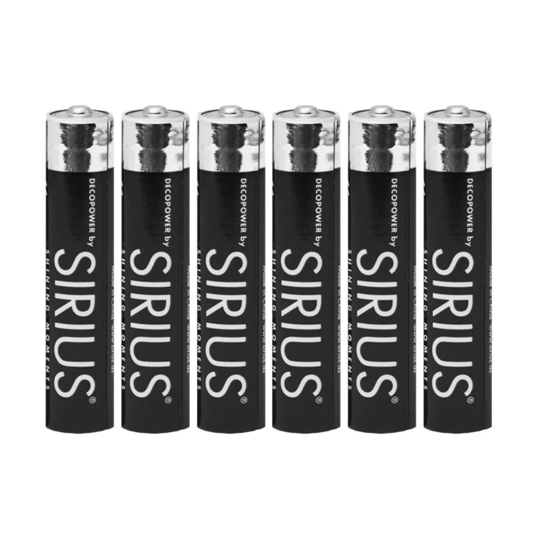Sirius Batterier DecoPower AAAA Batterier - 6 stk. i sort, 1