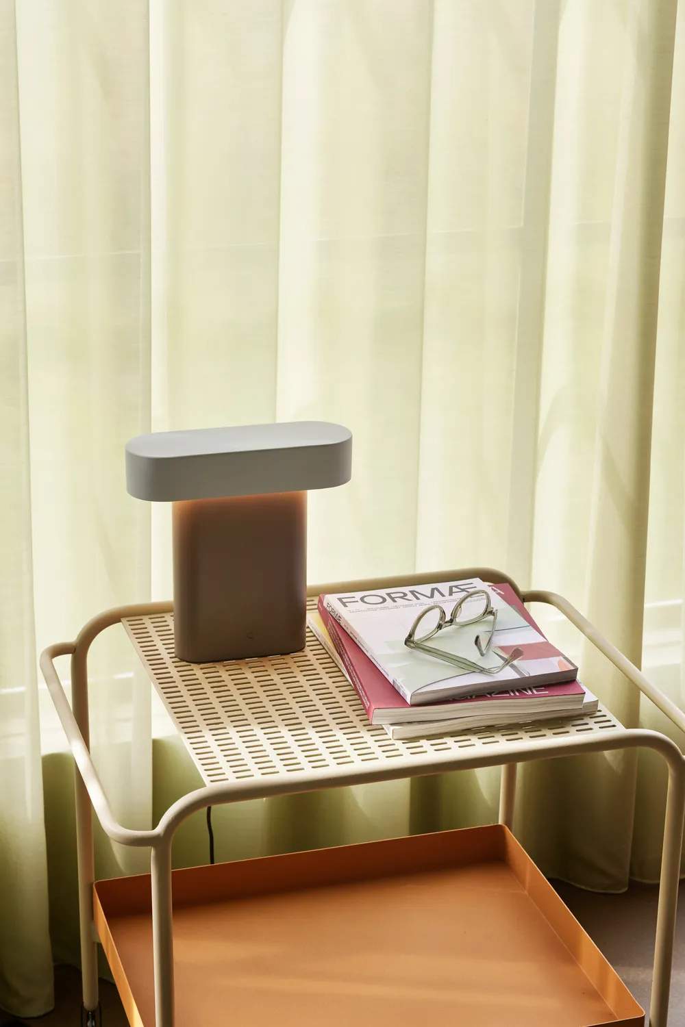 Hübsch Bordlamper Sleek Bordlampe i Brun/Lysegrå, 3