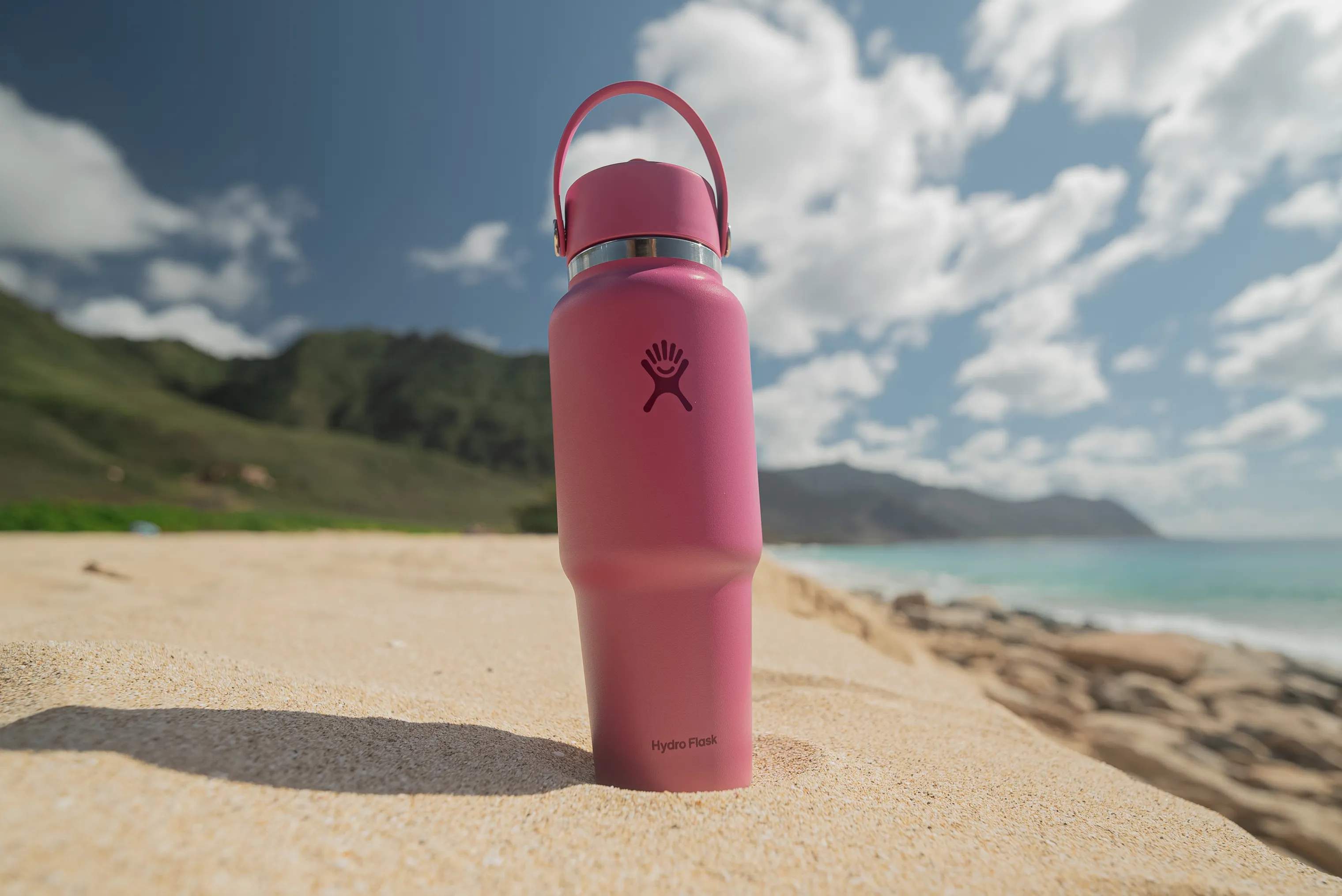 Hydro Flask Termoflasker Wide Flex Straw Termodrikkedunk i Mørk lyserød / Stål, 2
