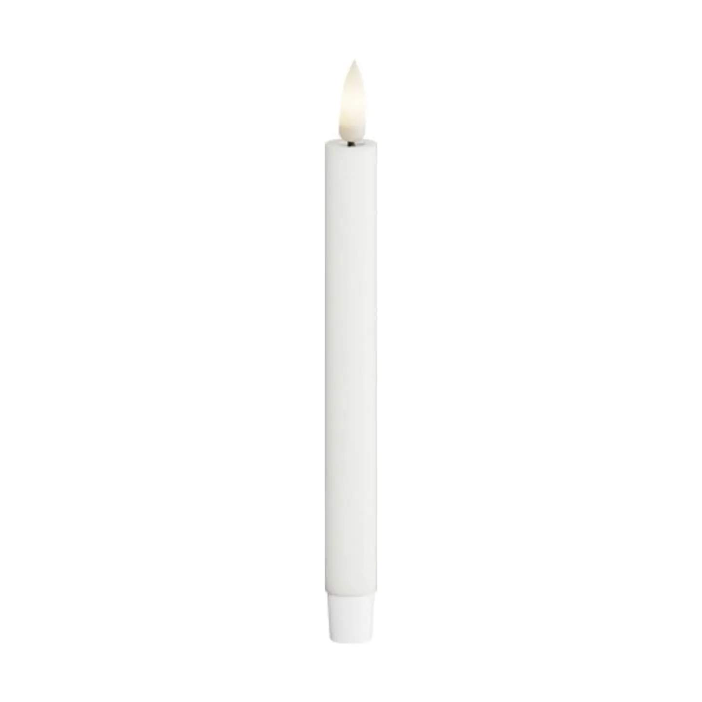 Deluxe Homeart LED-lys Real Flame LED Mini Kertelys - 2 stk. i Hvid, 14 cm, 4
