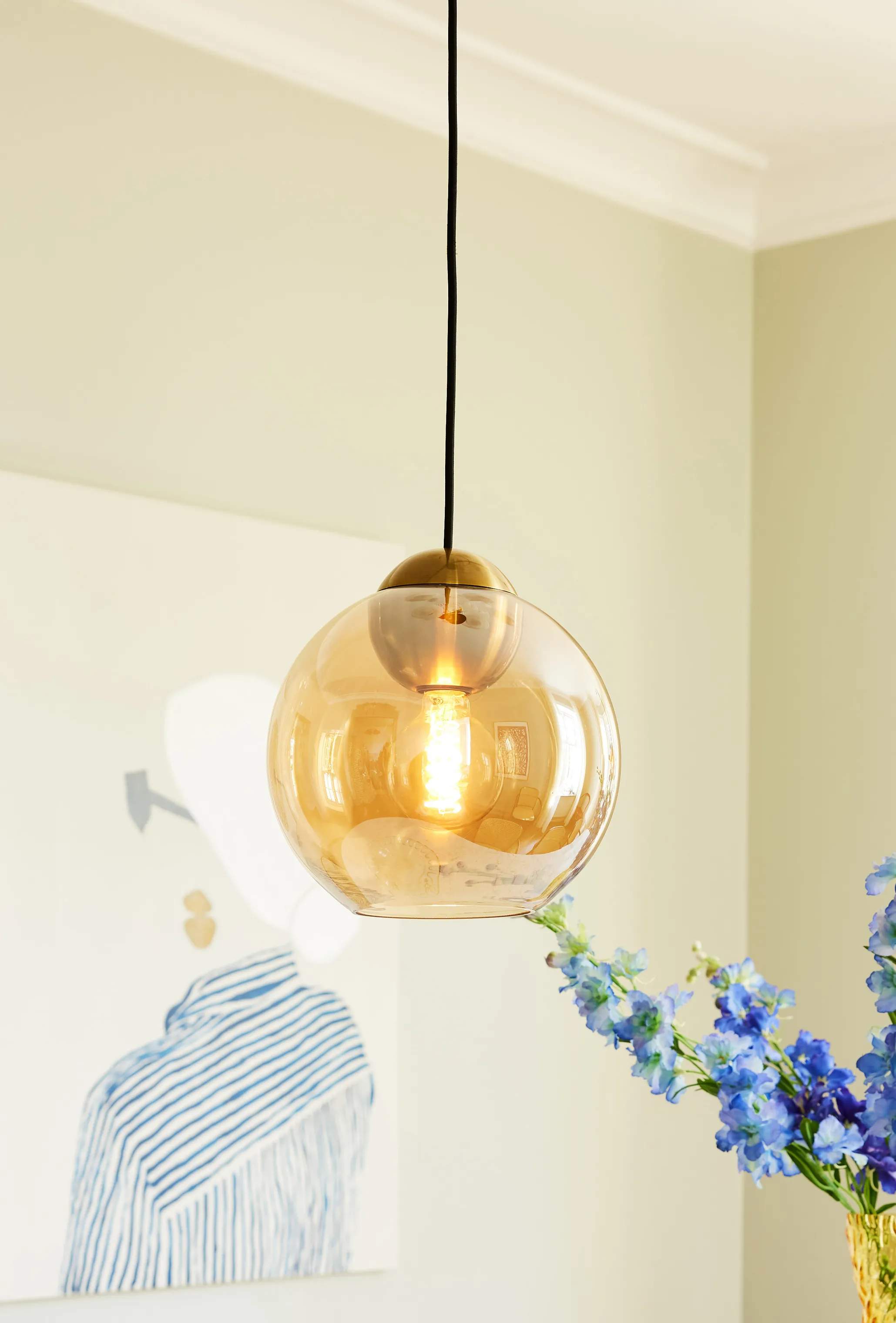 Halo Design Pendler Bubbles Pendel i amber, 24 cm, 3
