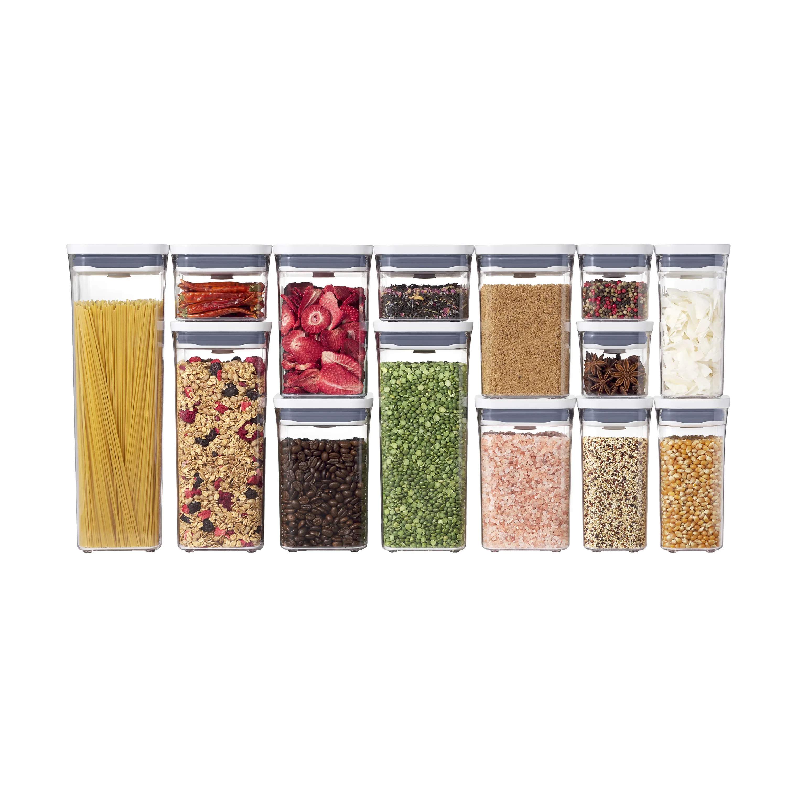 OXO Opbevaringsbokse POP Opbevaringsboks i hvid;klar;grå, H32 cm x 3.5 L, 6