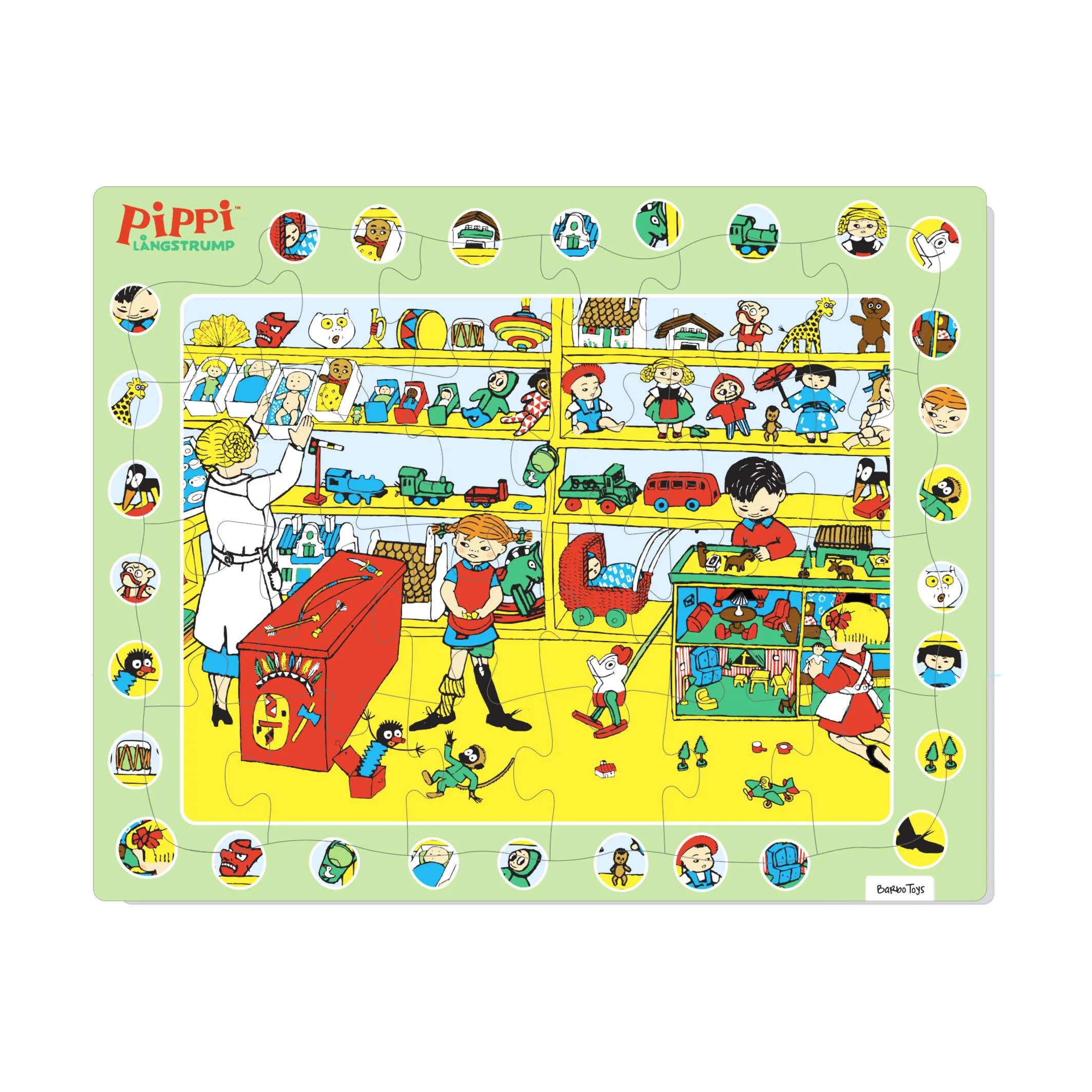 Barbo Toys Puslespil Pippi Langstrømpe Pippi Langstrømpe Puslespil - Tingfinder i Multifarvet, 1