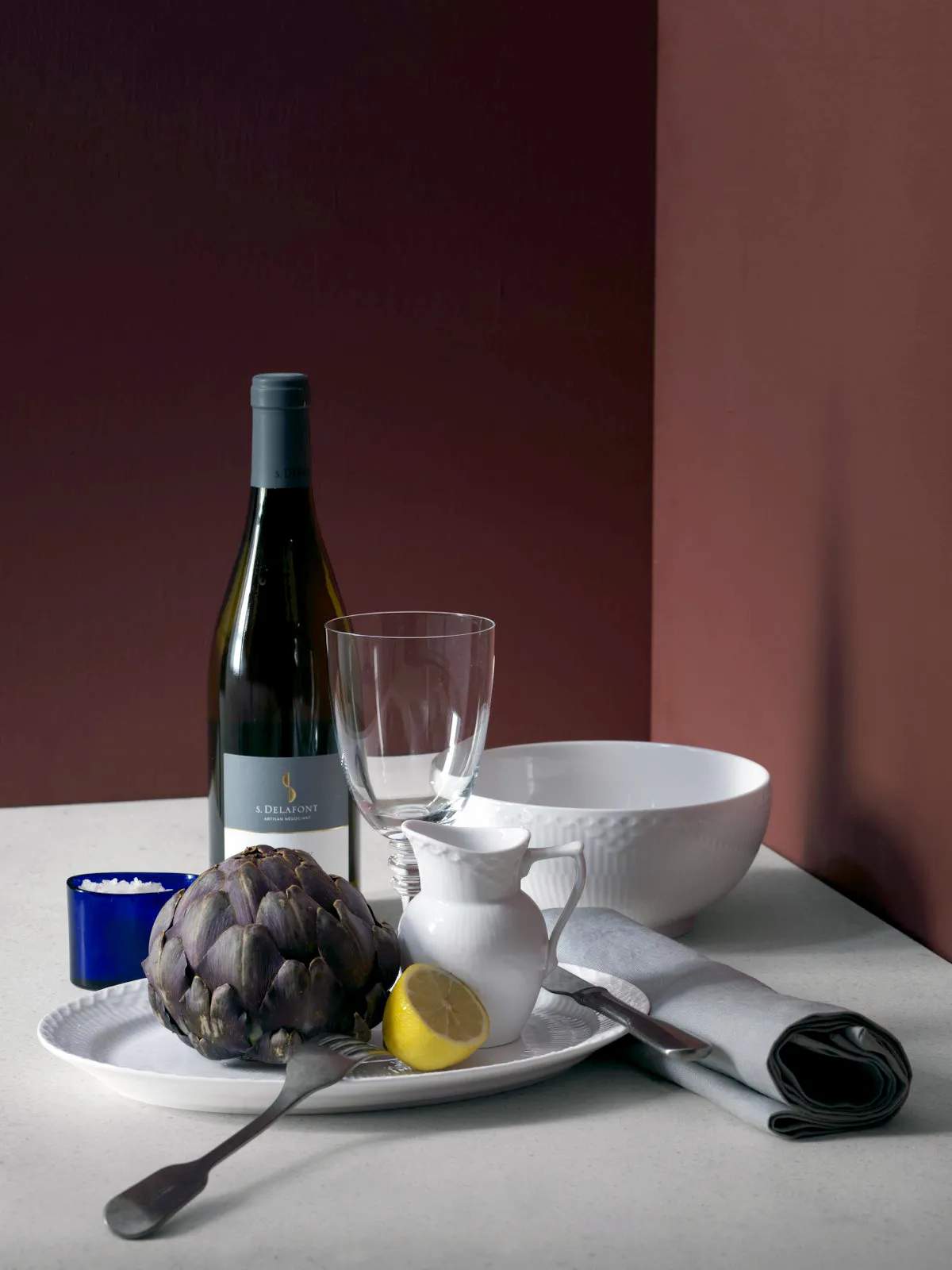 Royal Copenhagen Serveringsskåle Hvid Halvblonde Skål i Hvid, 18 cm, 2