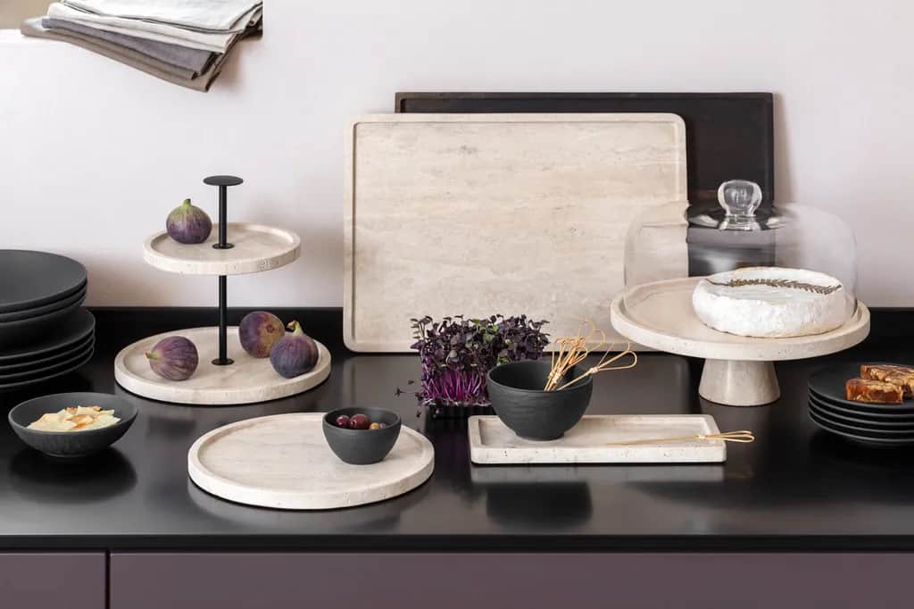 Villeroy & Boch Serveringsfade Manufacture Travertine Serveringsfad i B28,2 x L40,5 cm, 2
