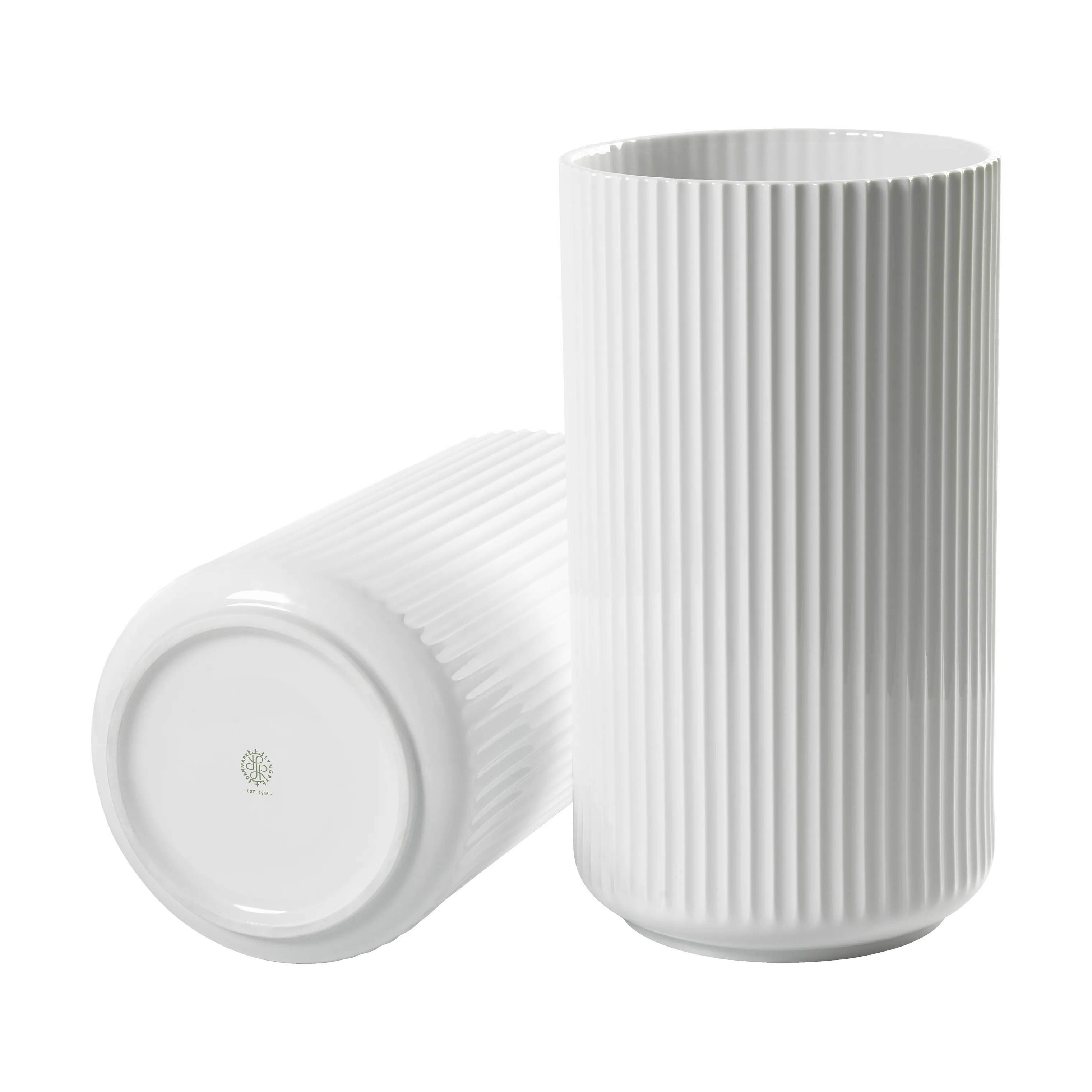 Lyngby Porcelæn Vaser Klassisk Lyngby Vase i Hvid, 38 cm, 2