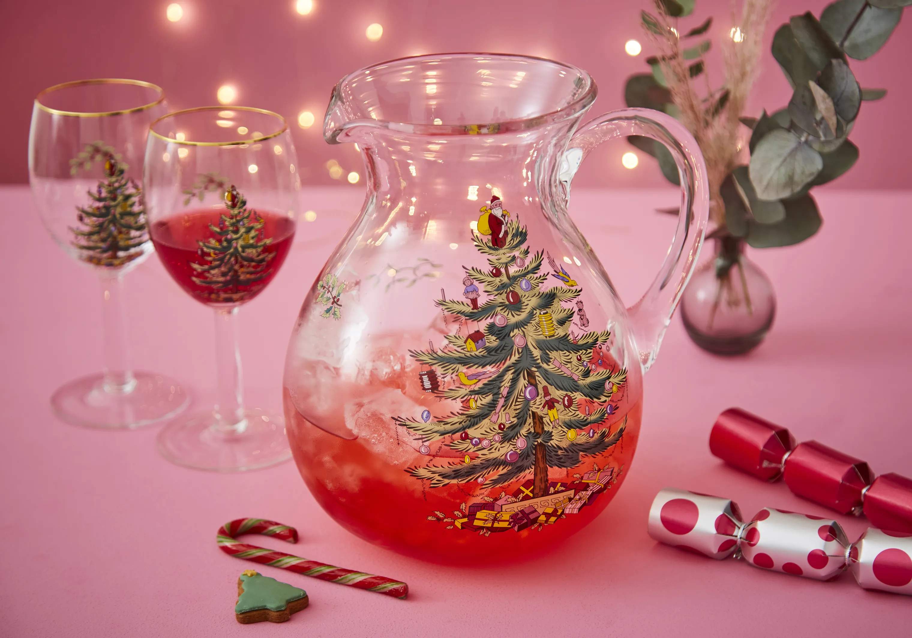 Spode Serveringskander Christmas Tree Kande i Hvid/grøn/rød, 3
