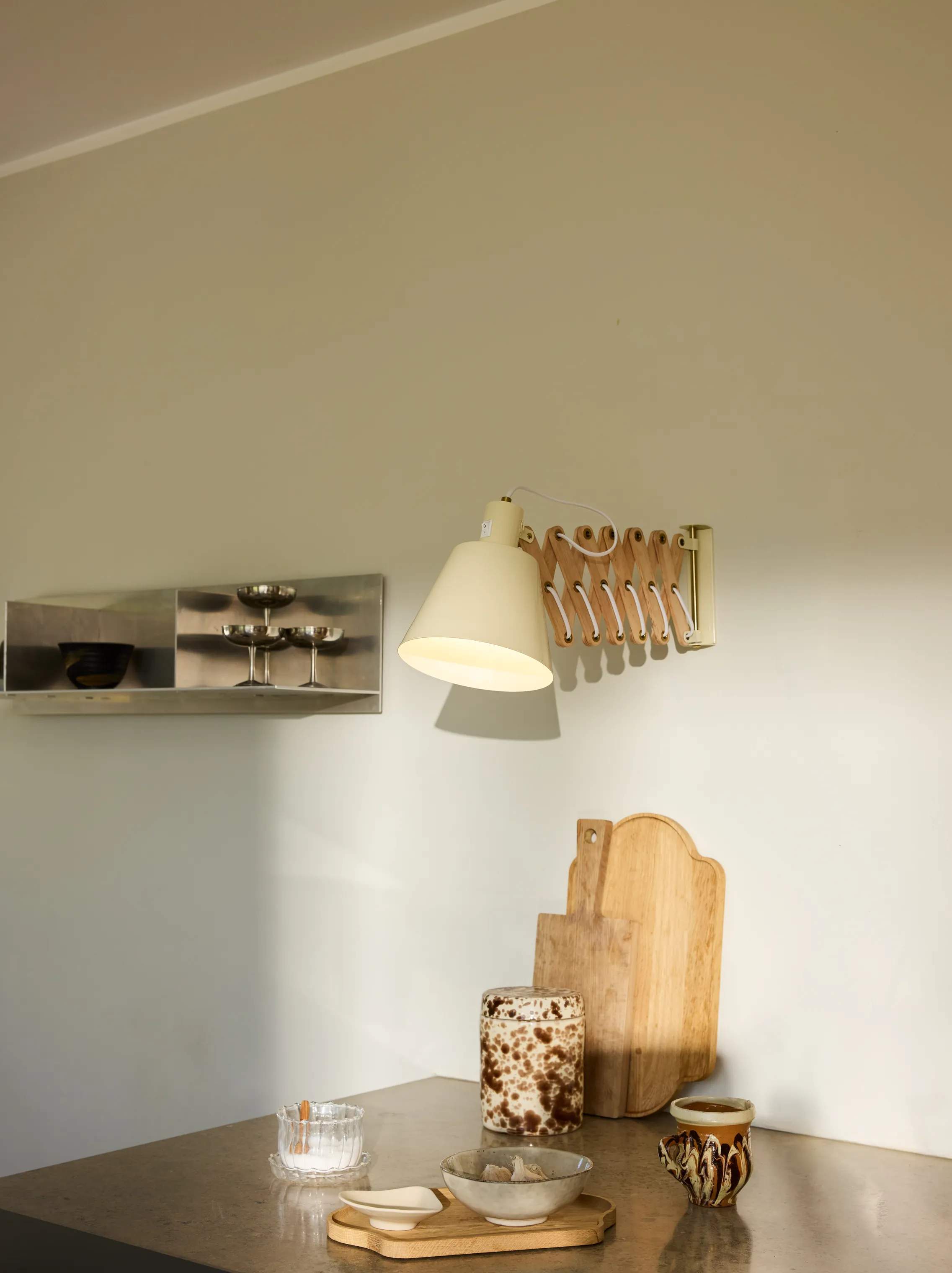 Halo Design Væglamper Vintage Væglampe i Creme , 18 cm, 2