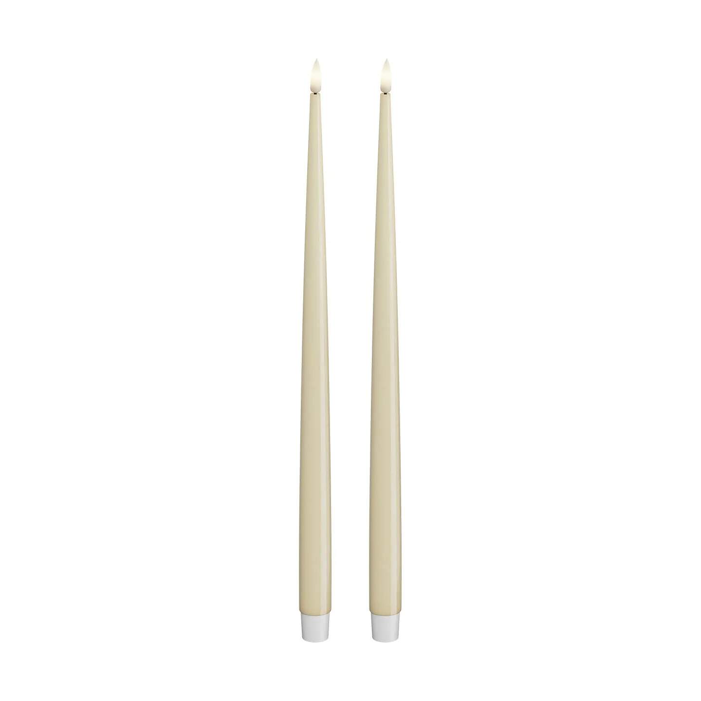 Real Flame LED Kertelys - 2 stk., cream, large